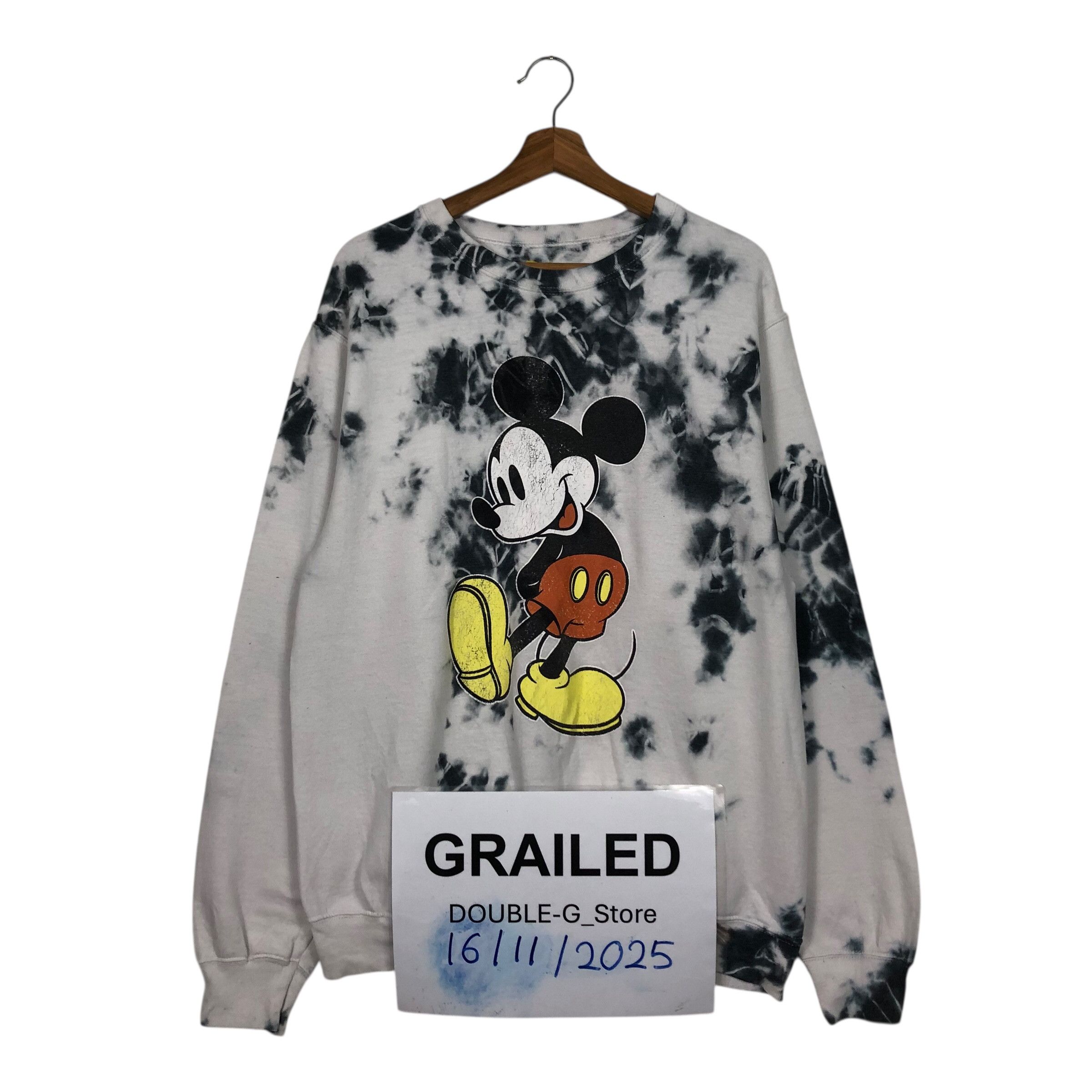 Japanese Brand 📌Vintage Sweatshirt Disney Mickey Mouse Acid Wash Big Logo Size US M / EU 48-50 / 2 - 1 Thumbnail
