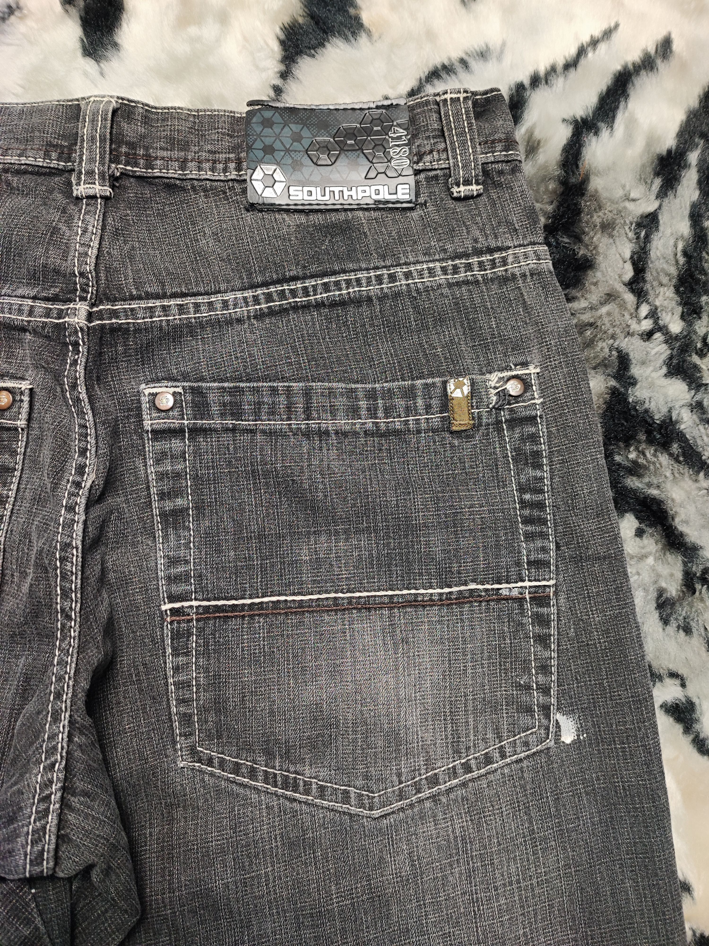 Southpole Crazy Y2K Baggy Southpole Jeans Wide Leg Grunge Skater JNCO Size US 33 - 10 Thumbnail