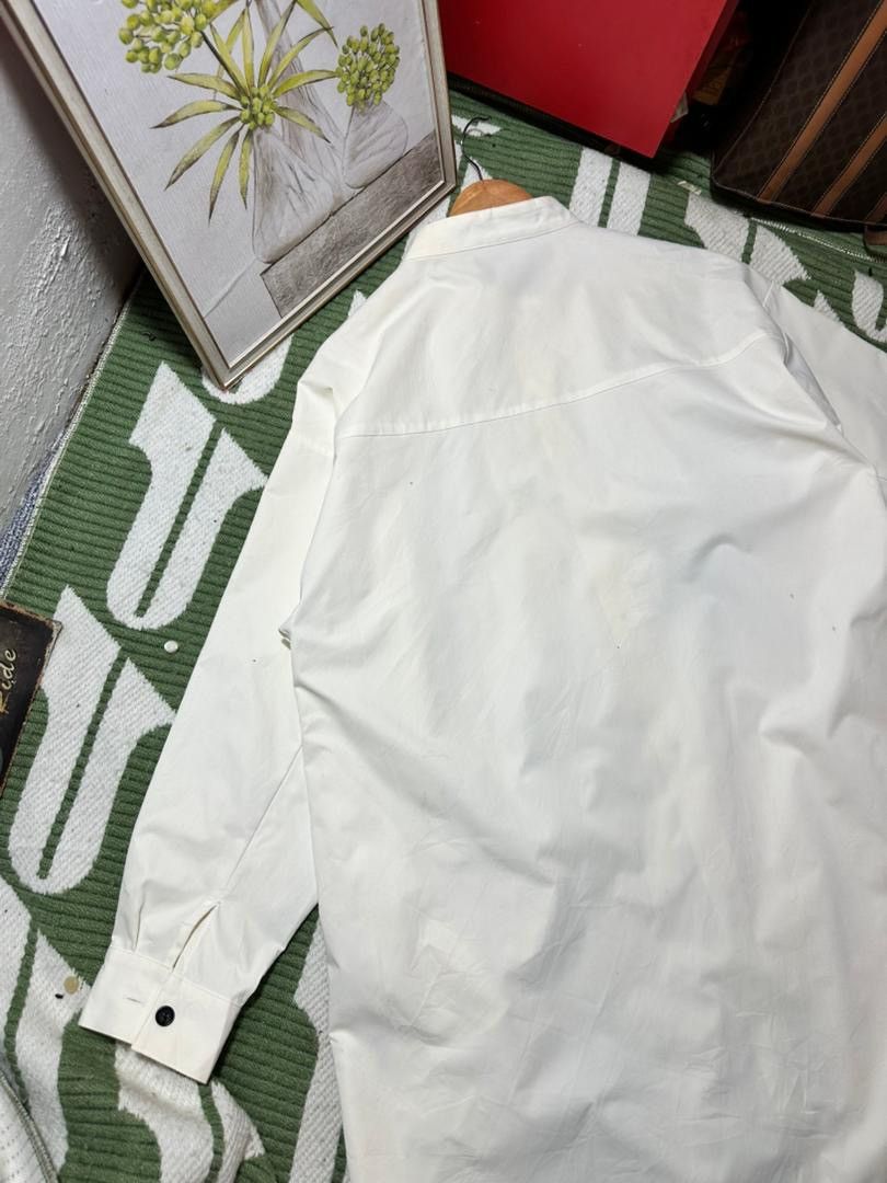 NO ID NO ID White Long Shirt Eagle And Butterfly Print Size US L / EU 52-54 / 3 - 6 Thumbnail
