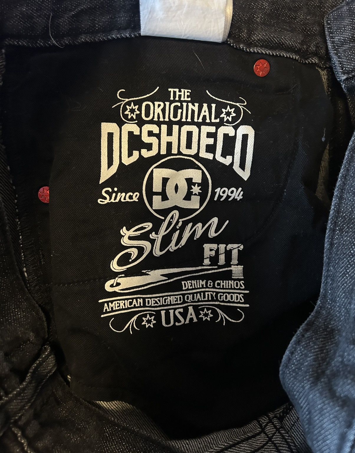 DC DC Skateboarding Mens Dark Wash Black Jeans Size 34X32 Size US 34 / EU 50 - 12 Thumbnail