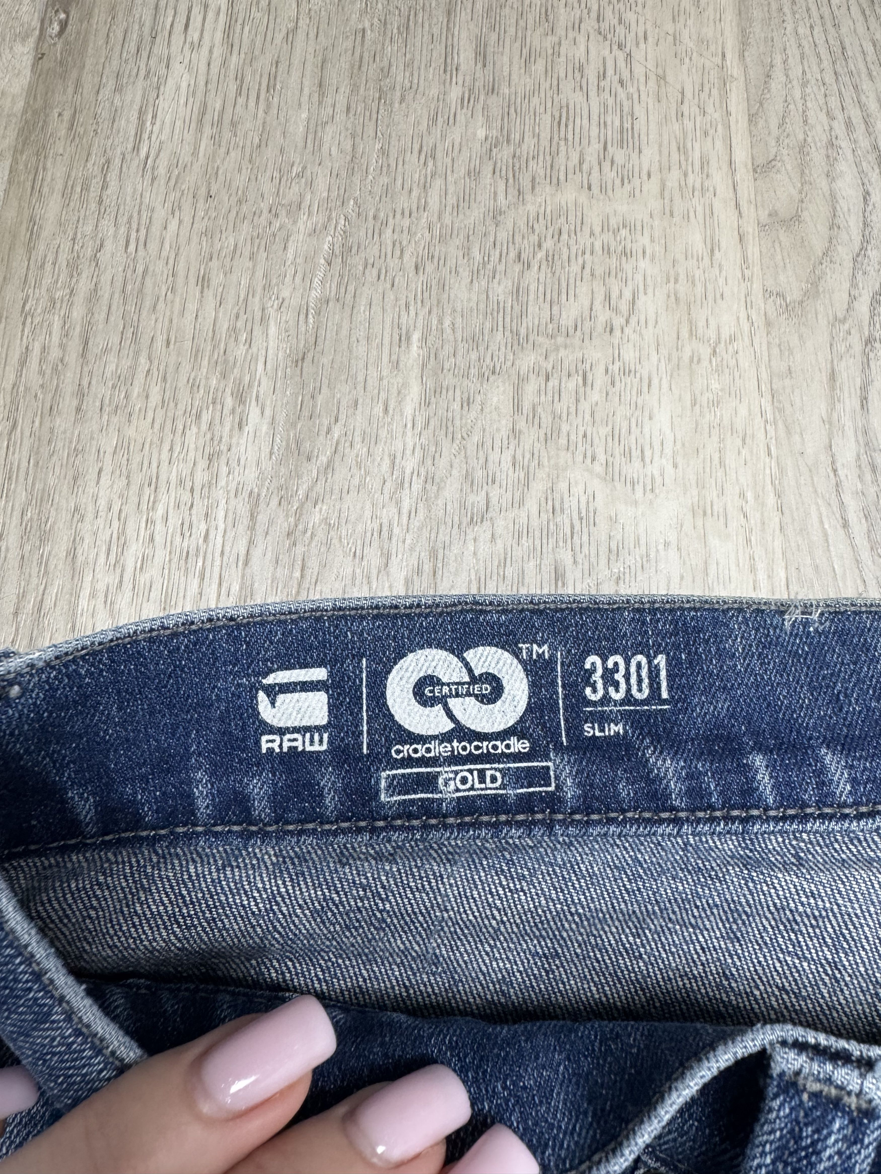G-Star G Star Raw 3301 Slim Mens Denim Pants Jeans Size US 30 / EU 46 - 4 Thumbnail