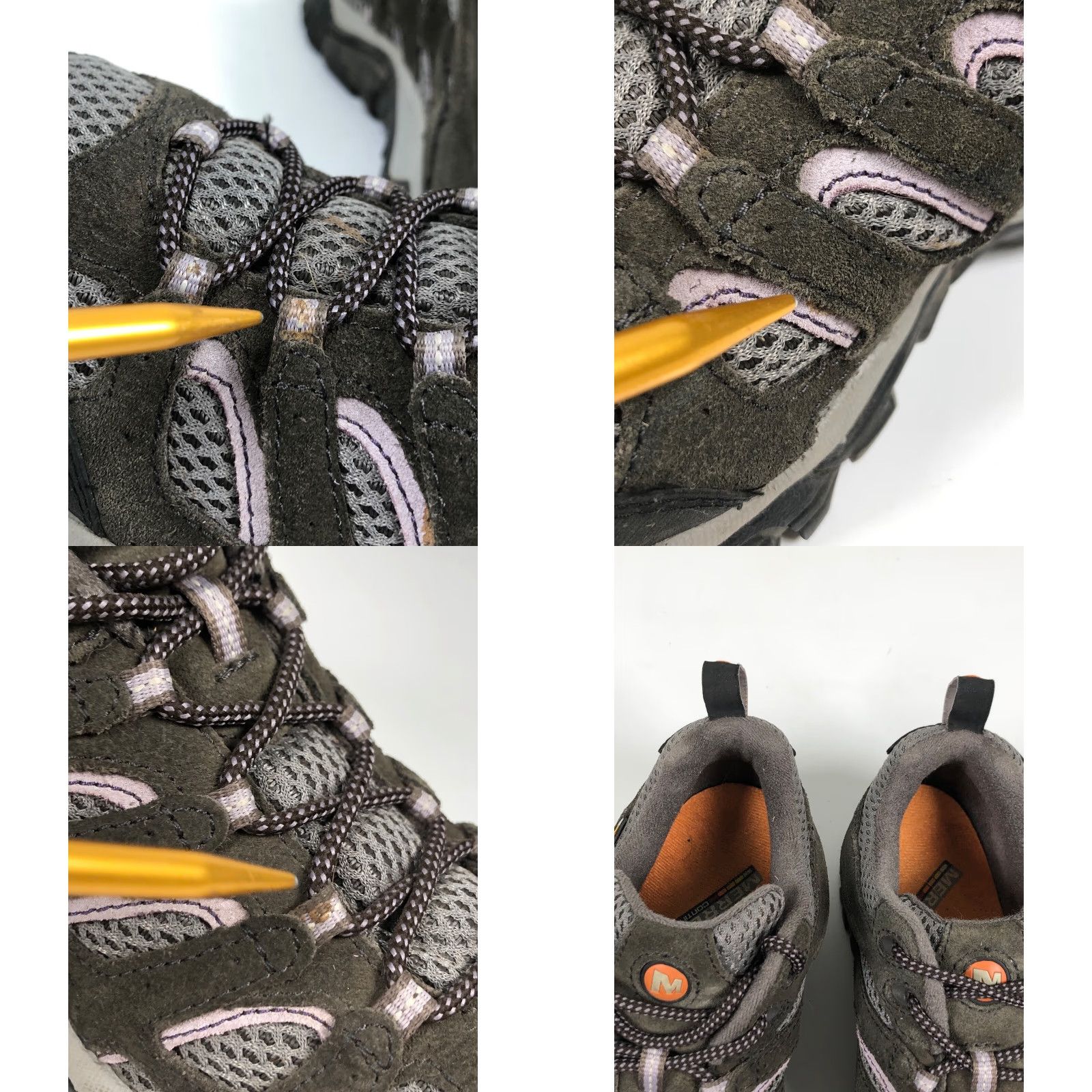 Merrell Merrell Womens Sneaker - All Out Continuum Leather Low Top 9.5 Gray Vibram Sole Hiking Shoes Size US 10 / IT 40 - 9 Thumbnail