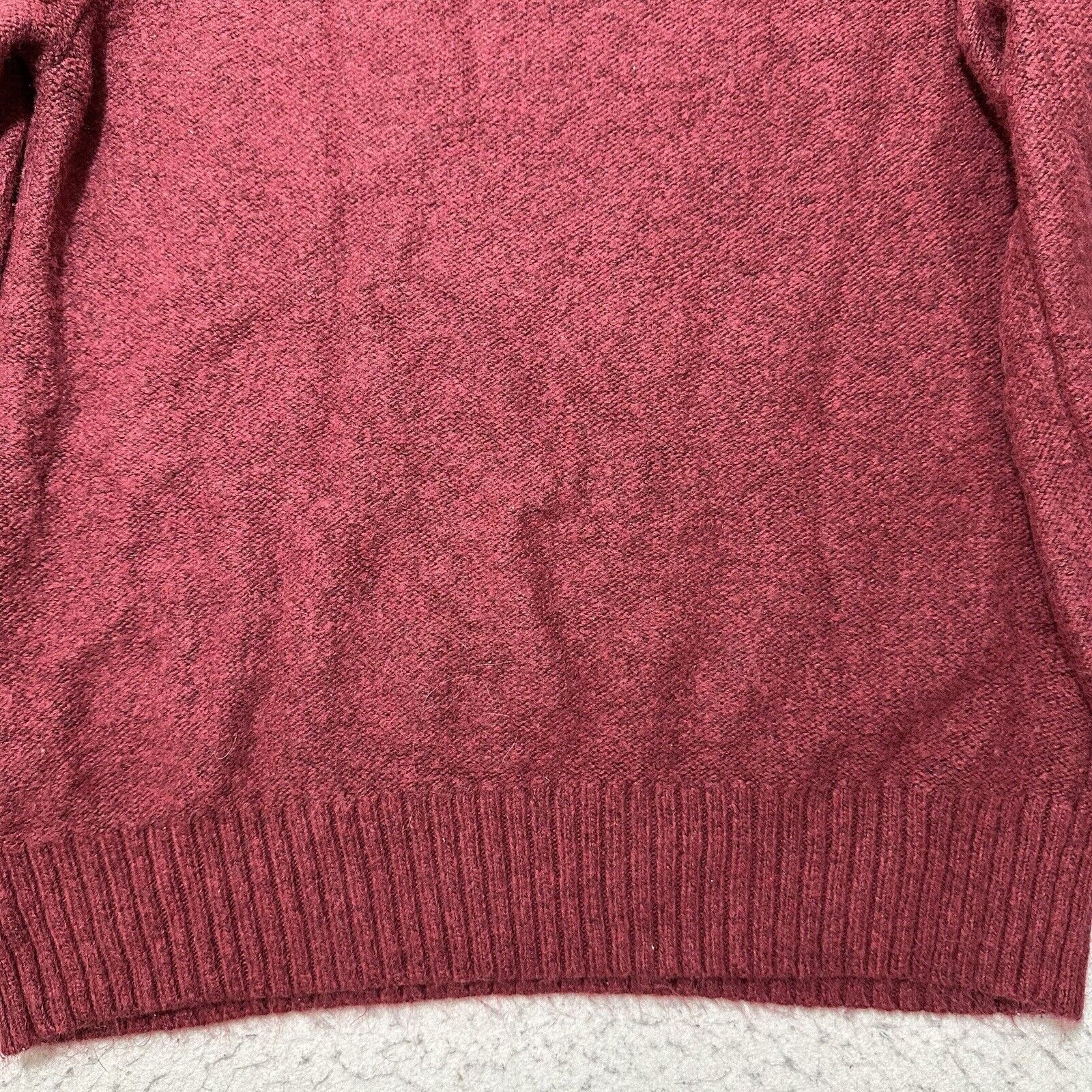 Croft & Barrow Croft & Barrow Medium Crewneck Burgundy Cable Knit Sweater Size M / US 6-8 / IT 42-44 - 12 Thumbnail