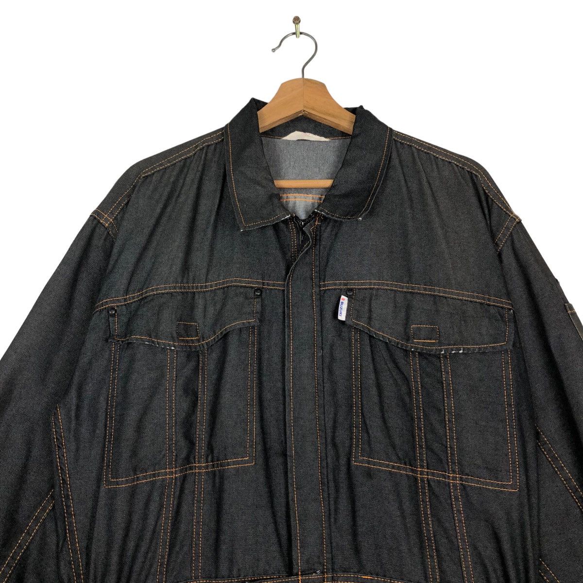 Japanese Brand 🔥90’s Vintage Work Overall Racing Suzuki Wear Big Logo Size US 36 / EU 52 - 3 Thumbnail