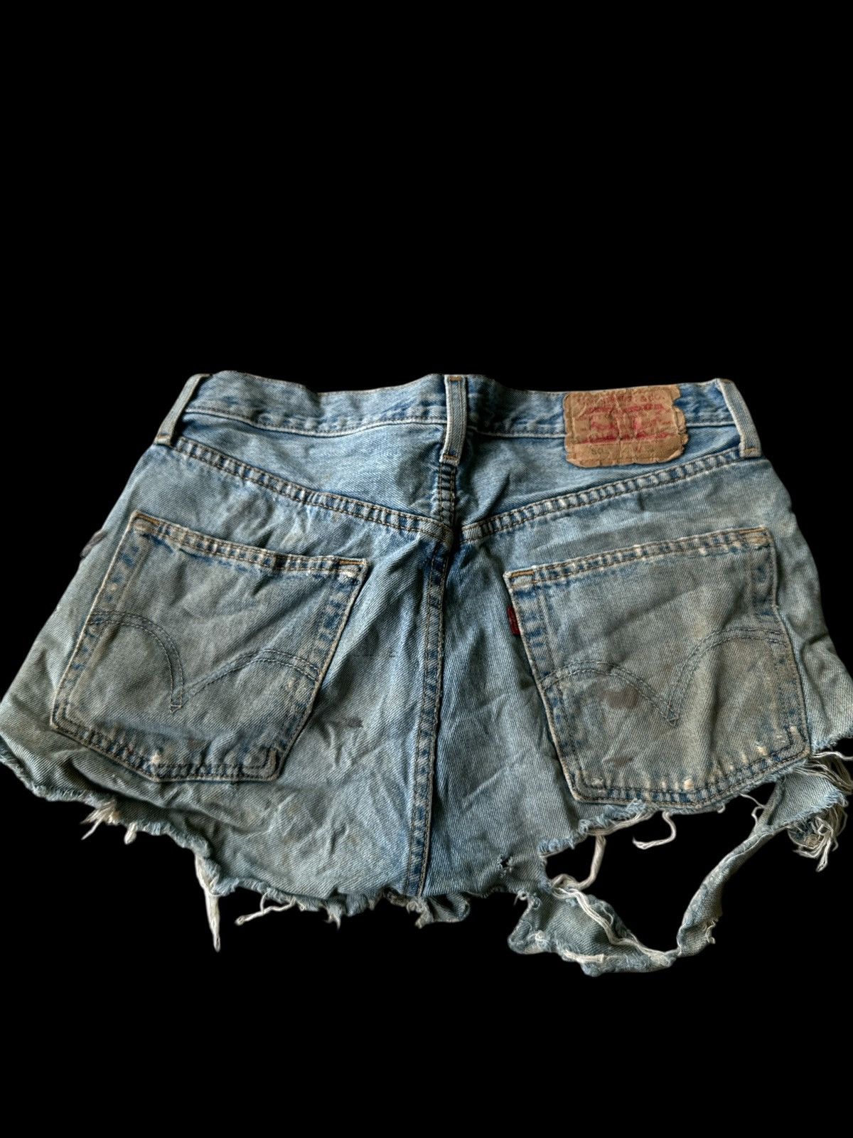 Japanese Brand Distress Denim 💥 Levis Short Distress Tsrash Denim💥 Size US 30 / EU 46 - 7 Thumbnail