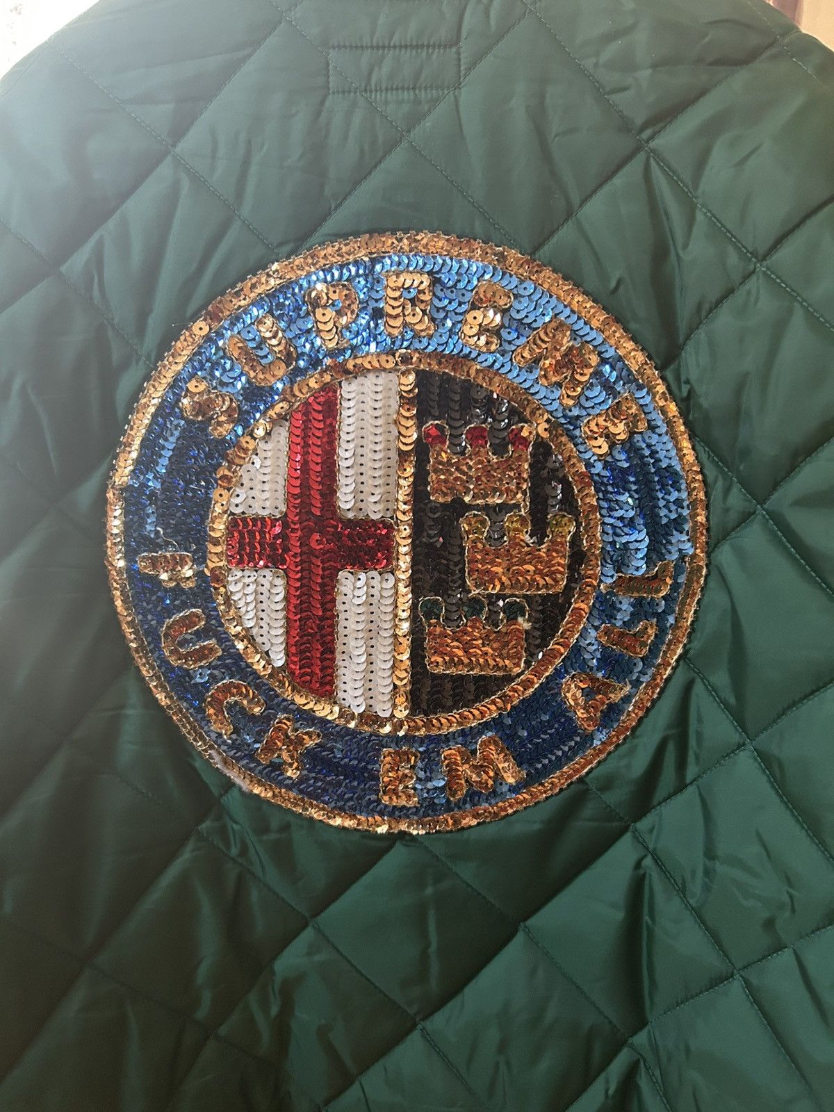 Supreme Supreme SS16 Sequin Patch Quilted Bomber Jacket Size US L / EU 52-54 / 3 - 5 Thumbnail