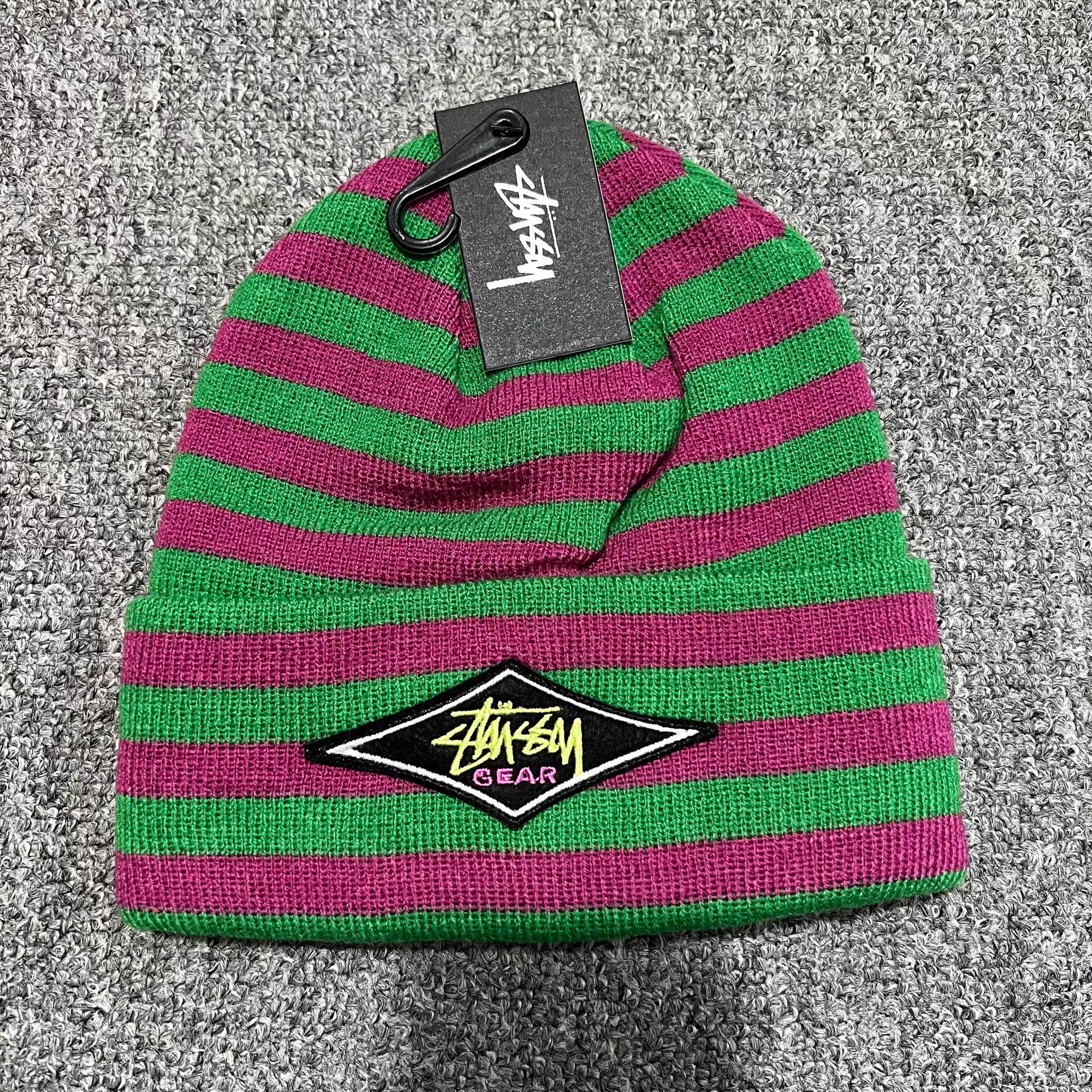 Stussy Stussy Color Block Striped Embroidered Knit Beanie Q7 Size ONE SIZE - 5 Thumbnail
