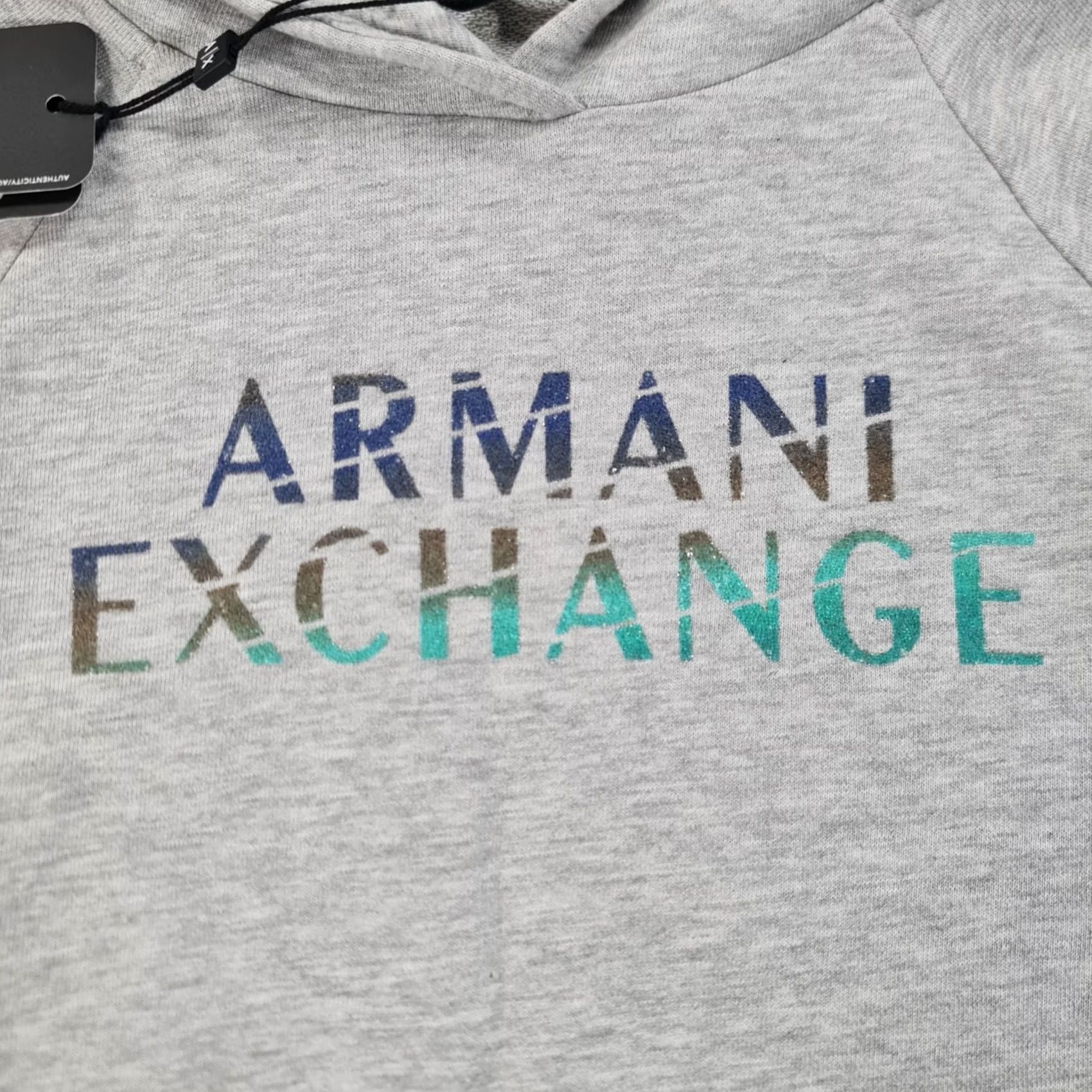 Armani Exchange Armani Exchange Womens Hoodie Grey Small Pullover Cotton Logo Regular Fit - City, Logo, Sports Size S / US 4 / IT 40 - 5 Thumbnail