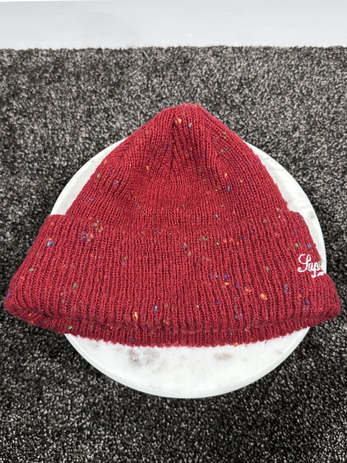 Supreme Supreme Piling Loose Gauge Logo Red Beanie Knit Hat Size ONE SIZE - 3 Thumbnail