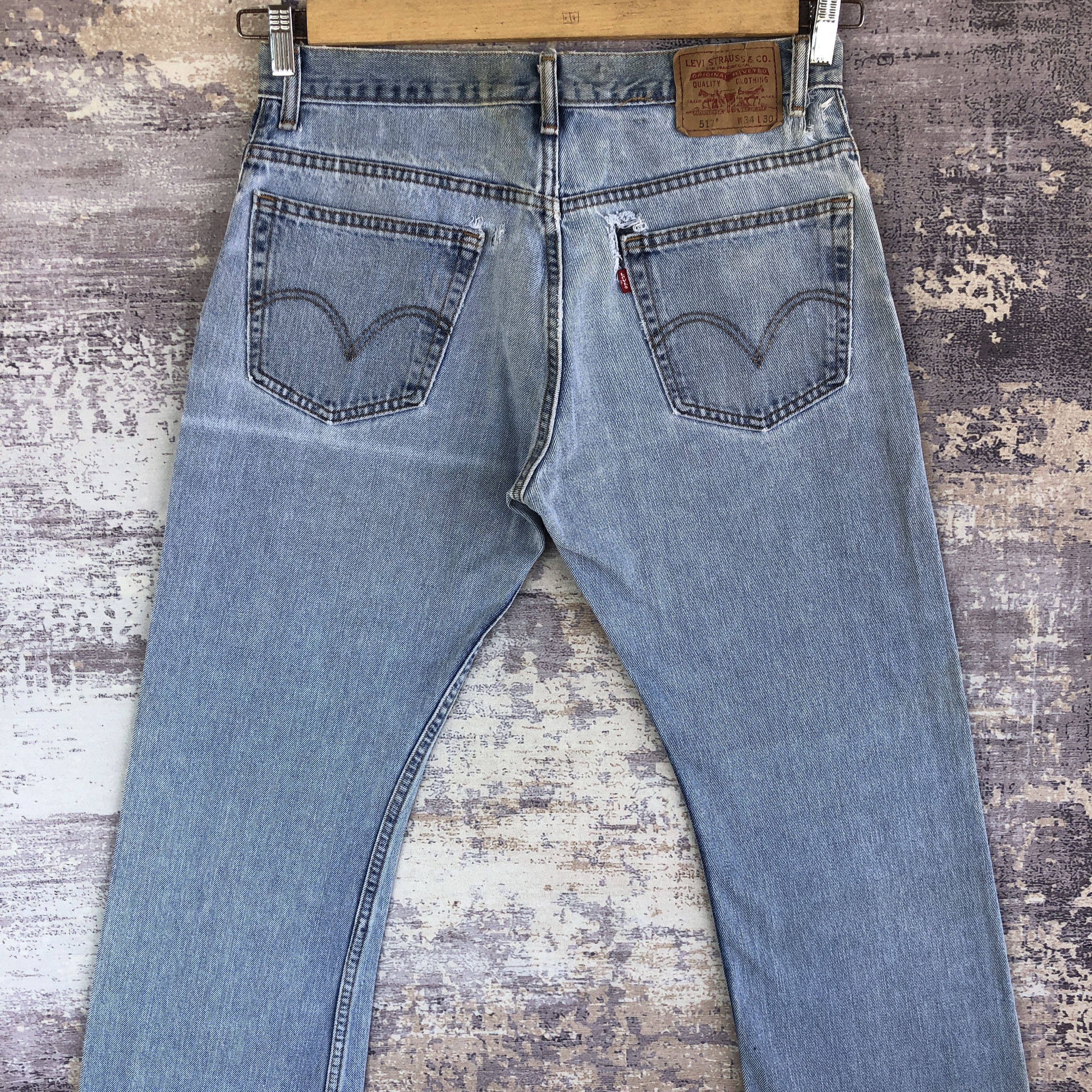 Levi's Vintage Levis 517 Boot Cut Jeans Levi's Flare Faded Denim Size US 32 / EU 48 - 4 Thumbnail