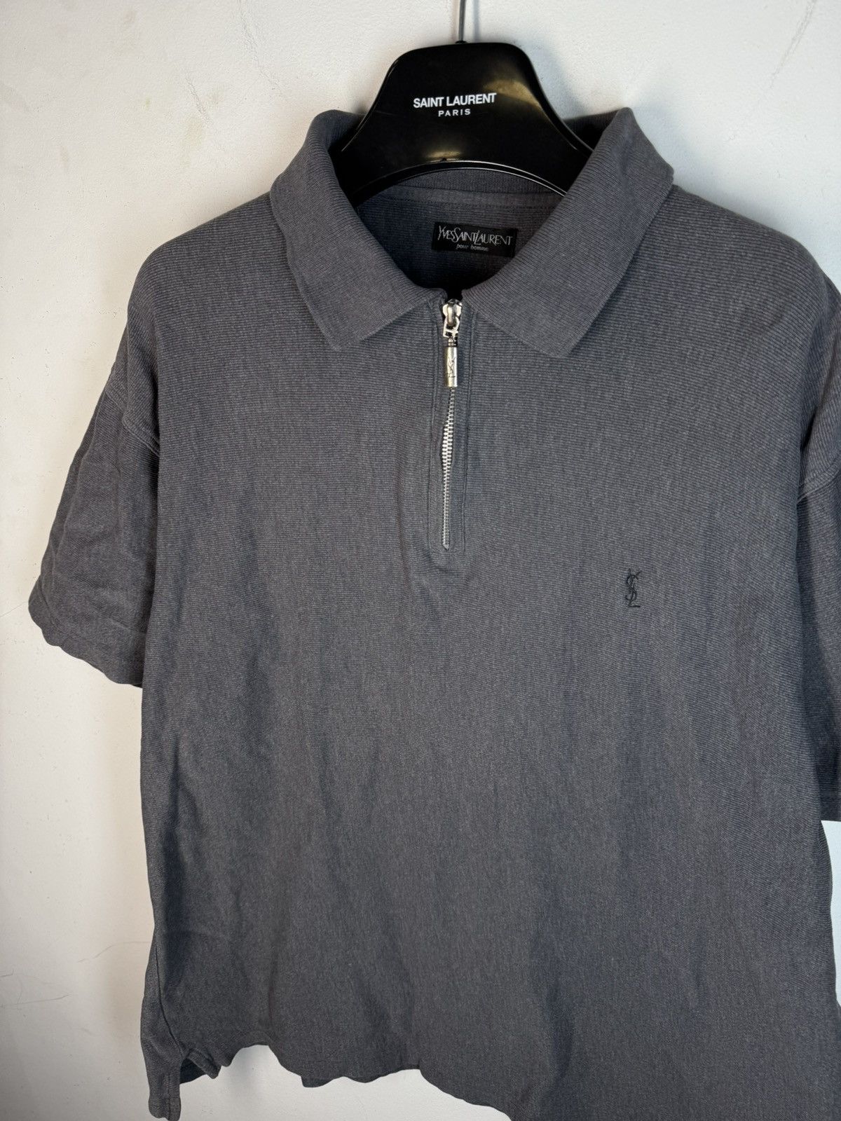 Yves Saint Laurent 90s YSL Polo Shirt Grey YSL Shirt YSL Tee Size US XL / EU 56 / 4 - 17 Thumbnail