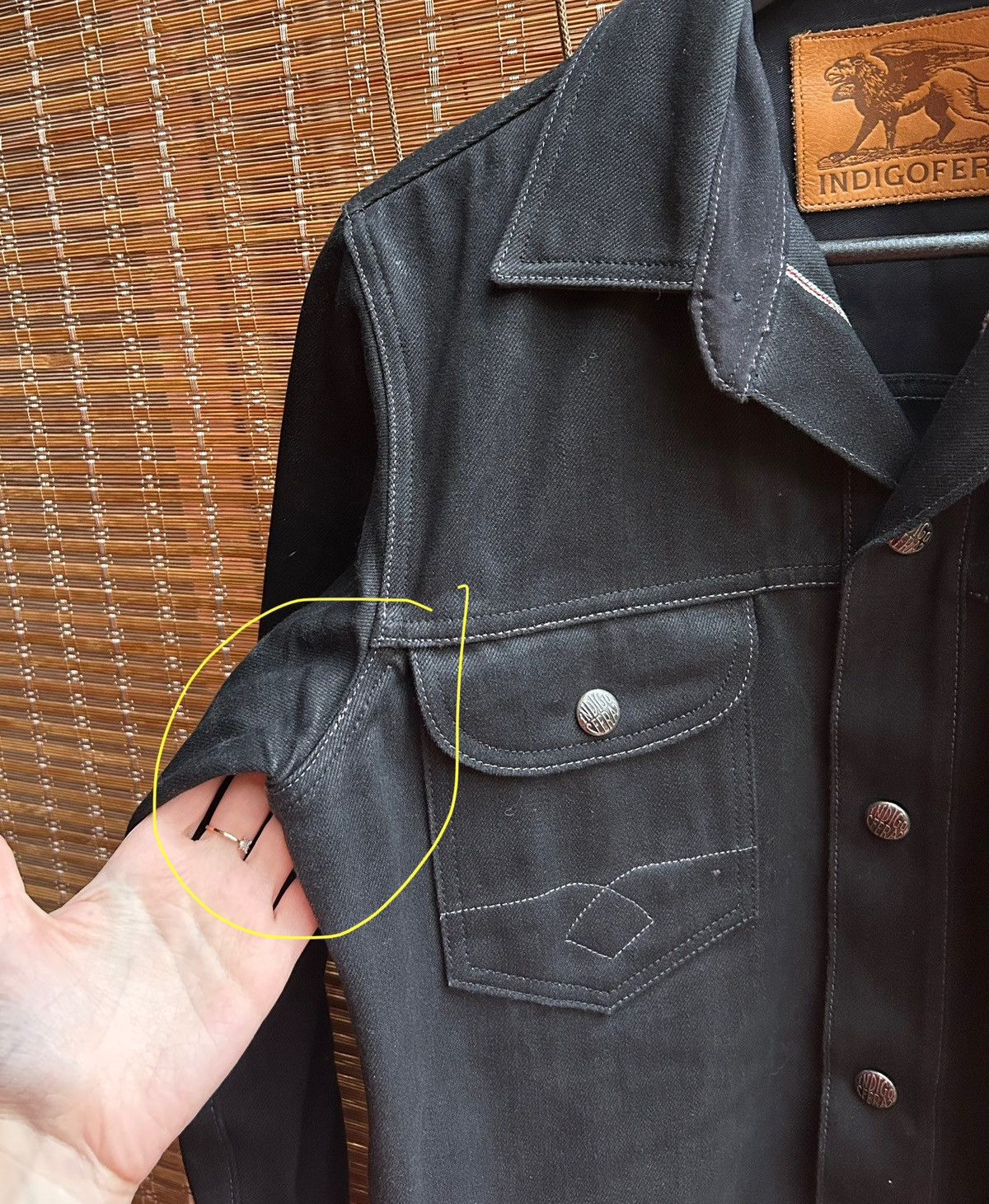 Indigofera Indigofera Copeland Slim Denim Jacket 14oz Black Selvedge Size US XS / EU 42 / 0 - 17 Thumbnail