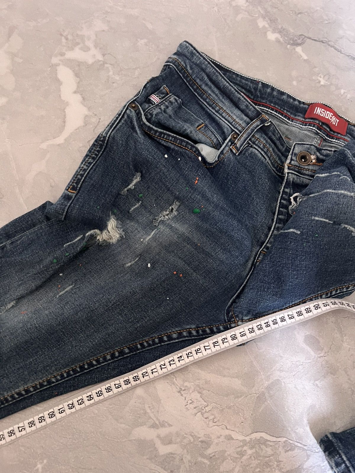 Japanese Brand Rare Glamour Painted Y2K / Undercover Style / Slim Sexy Fit Size US 32 / EU 48 - 9 Thumbnail
