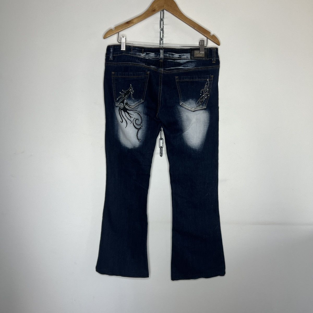 Japanese Brand × Vintage Vintage Crazy Age Low Rise Bootcut Denim Jeans Baggy Tribal Size 30" / US 8 / IT 44 - 2 Thumbnail