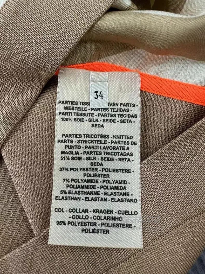 Hermes Hermes Printed silk mixed long-sleeve dress Size XXS / US 00 / IT 34 - 6 Thumbnail