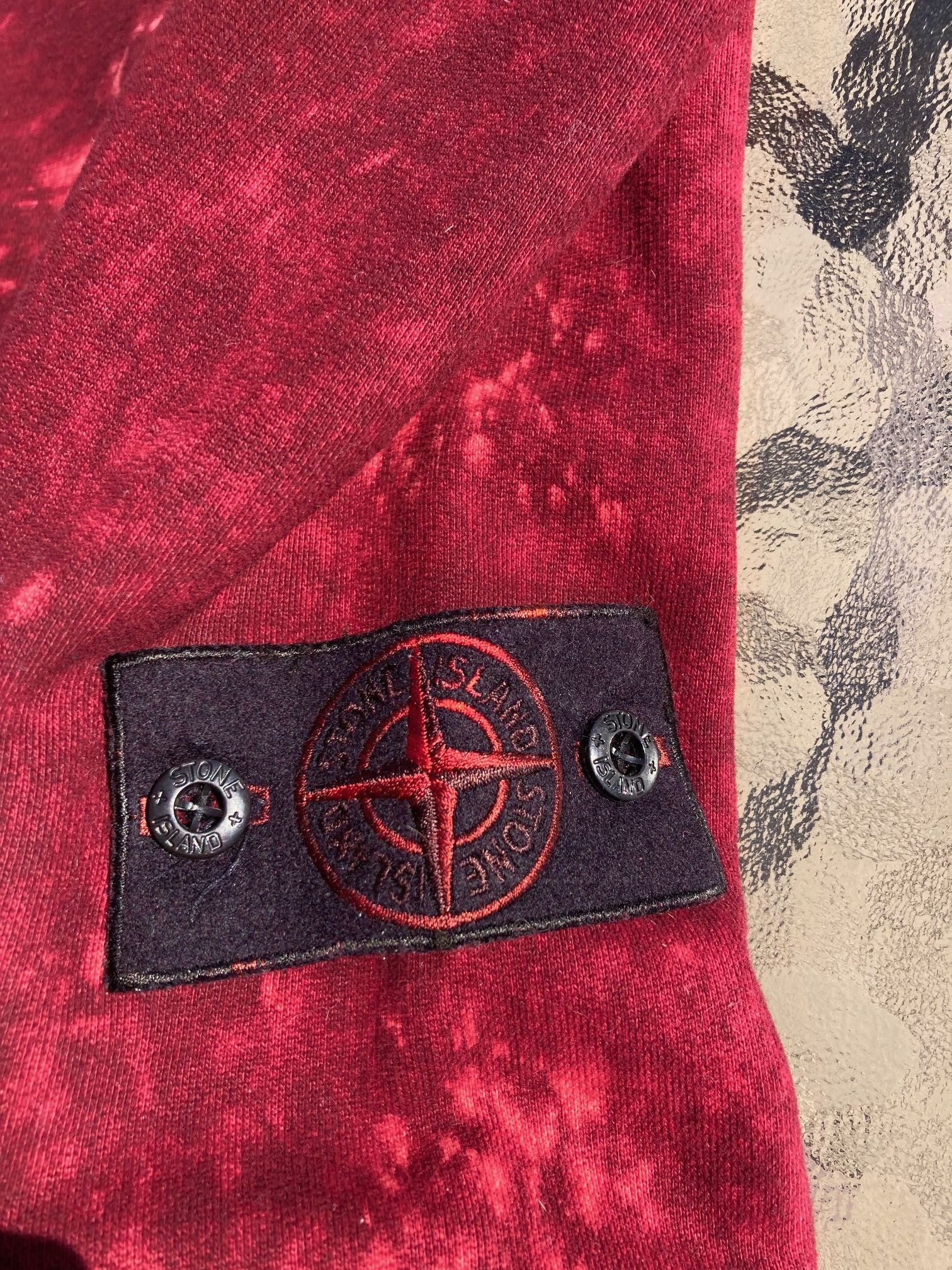 Stone Island Stone Island Acid Wash Hoodie Burgundy Size US M / EU 48-50 / 2 - 3 Thumbnail