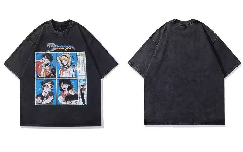 Japanese Brand Streetwear Cartoon Anime Loose Japanese Washed T Shirt Size US XXL / EU 58 / 5 - 2 Thumbnail