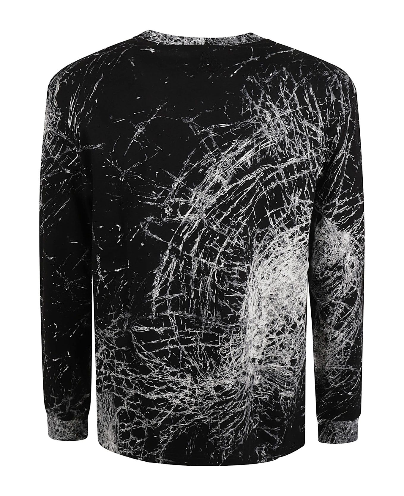 Alexander McQueen o1w1db10925 Smashed Screen Long-Sleeved T-shirt in Black Size US M / EU 48-50 / 2 - 2 Thumbnail