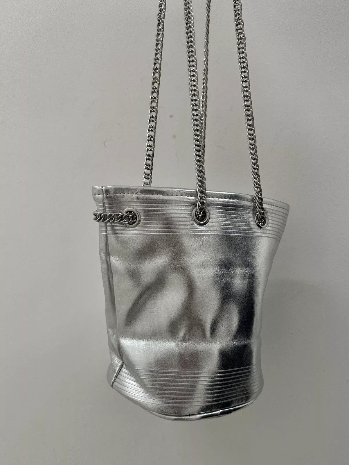 Jean Paul Gaultier jean paul gaultier silver bucket bag PU metallic handbag Size ONE SIZE - 4 Thumbnail