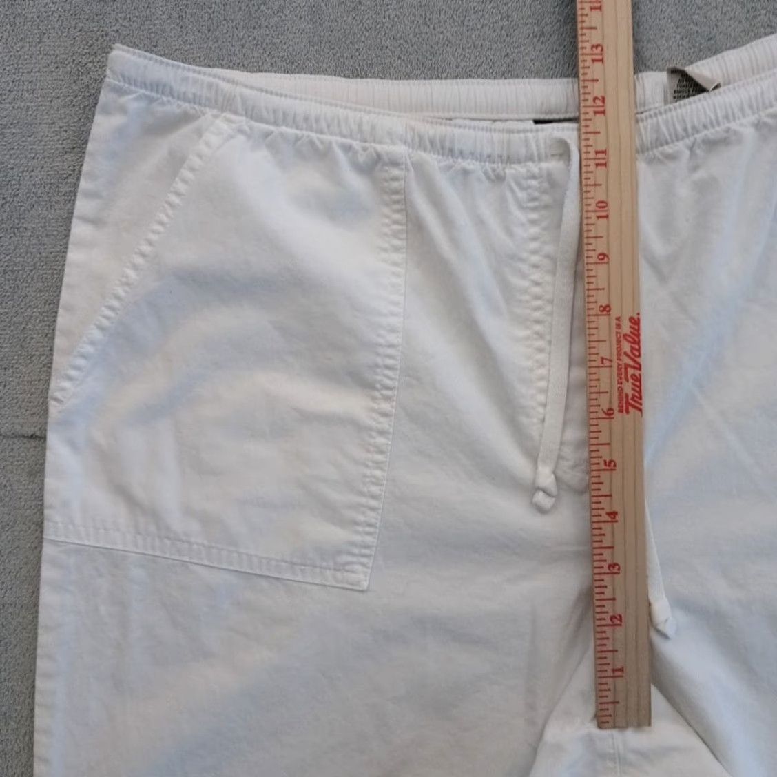 Vintage LL Bean Ankle Pants Womens L Tall White Drawstring Pockets 38x31 High Rise Pants Mens? Actually Women. Size 36" / US 14 / IT 50 - 4 Thumbnail
