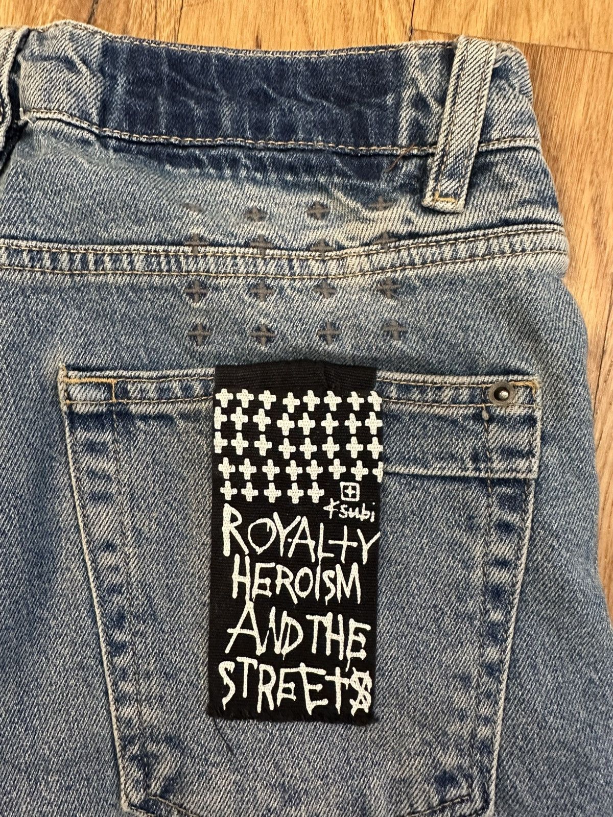 Ksubi Ksubi Spellout Distressed Blue Denim Jeans Size 28 Size US 28 / EU 44 - 4 Thumbnail