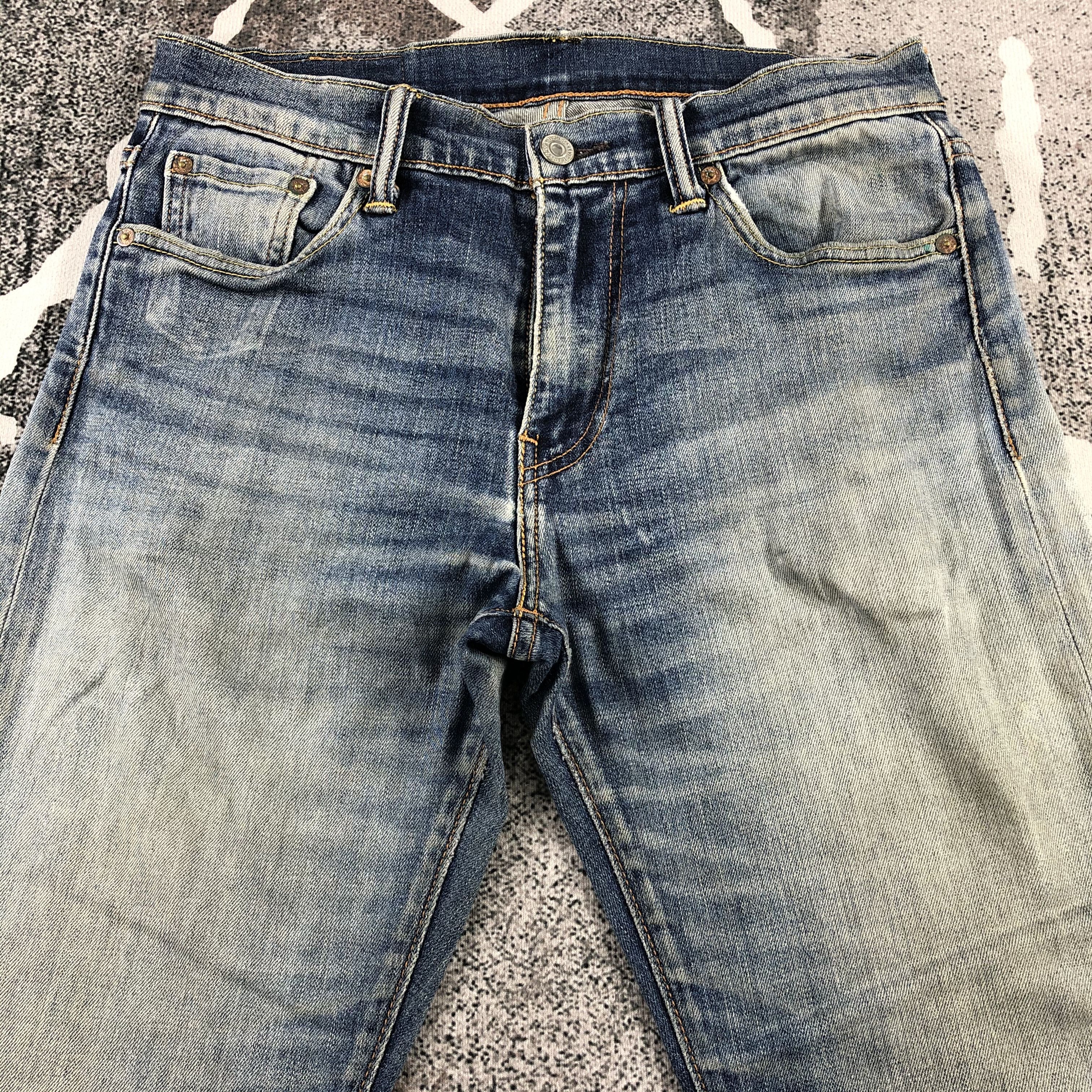 Levi's Vintage Levi's 513 Jeans Distress Faded Blue Denim KJ915 Size US 29 - 3 Thumbnail