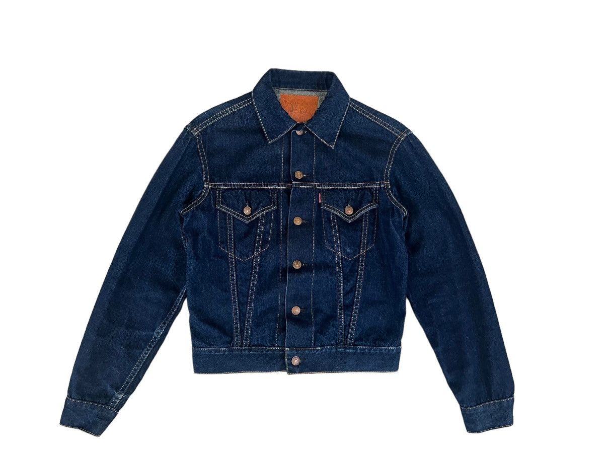 image of Vintage Evisu Japan Denim Type 3 Trucker Cropped Jacket in Blue, Men's (Size Small)