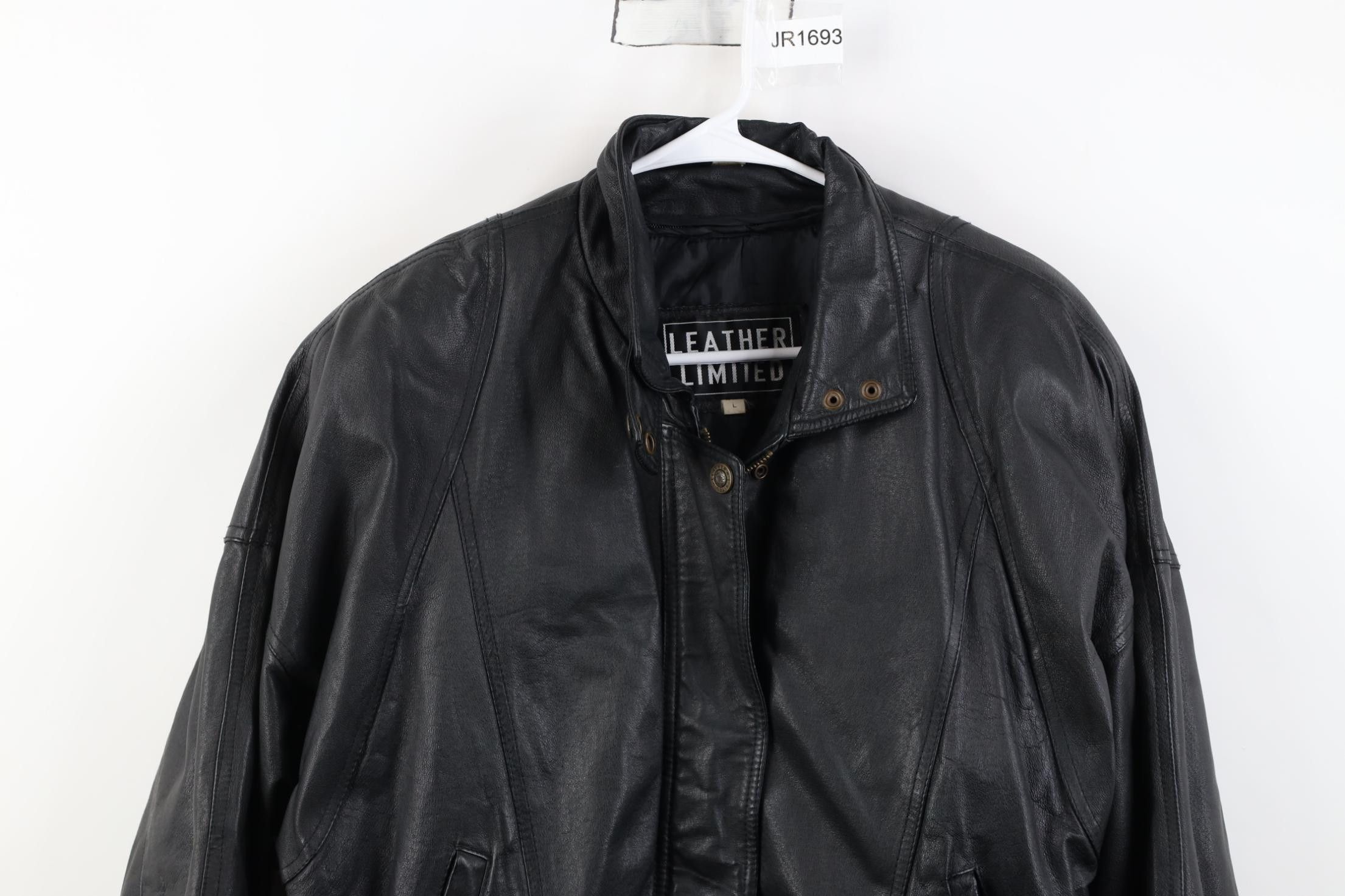 Vintage Vintage 90s Streetwear Lined Leather Flight Bomber Jacket Size L / US 10 / IT 46 - 2 Thumbnail