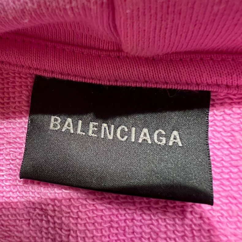 Balenciaga Balenciaga Pink splash-ink logo hoodie 2503-Nextarrow Size US S / EU 44-46 / 1 - 4 Thumbnail