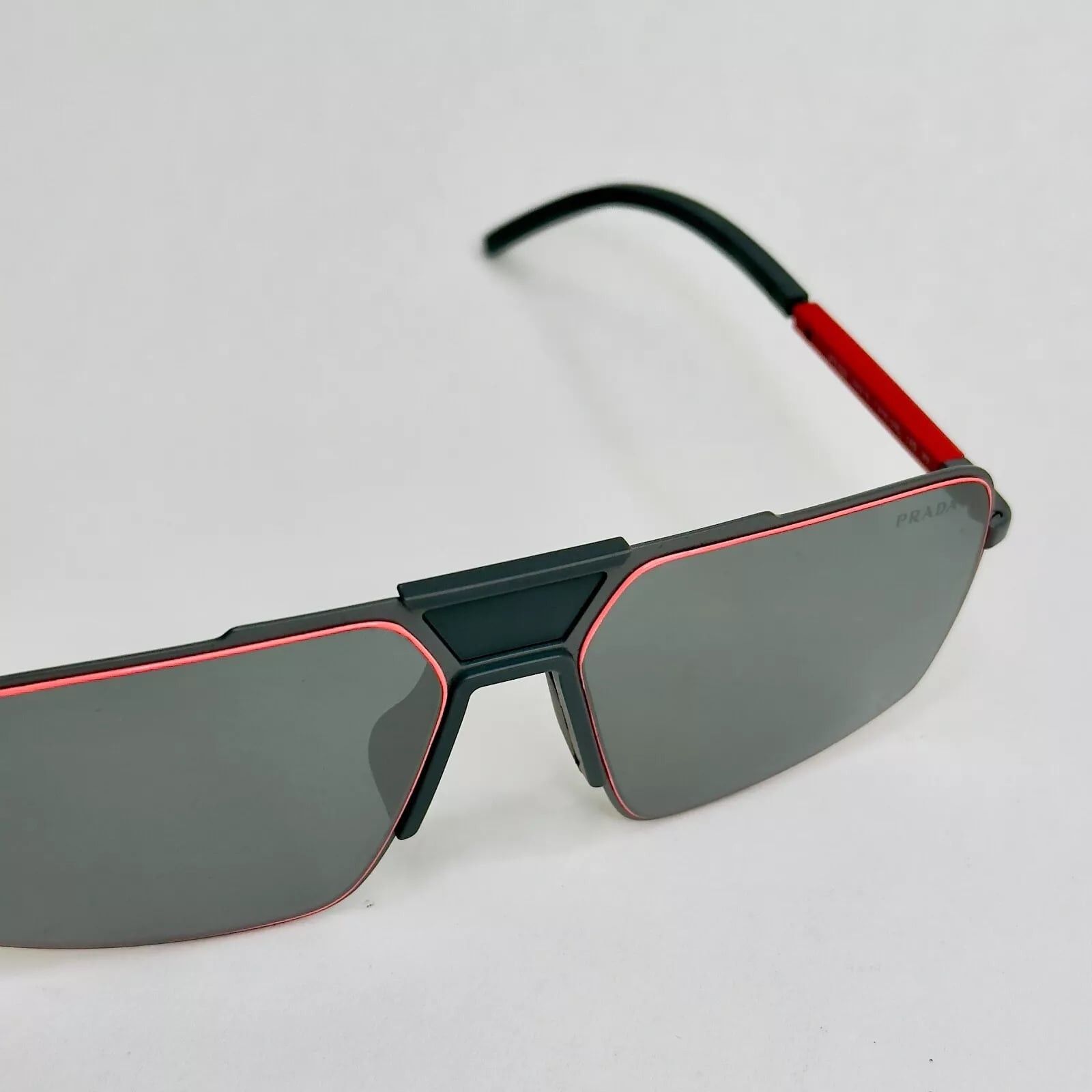 Prada PRADA 52X Linea Rossa Sport Sunglasses Gray Rubber PS52XS Size ONE SIZE - 6 Thumbnail
