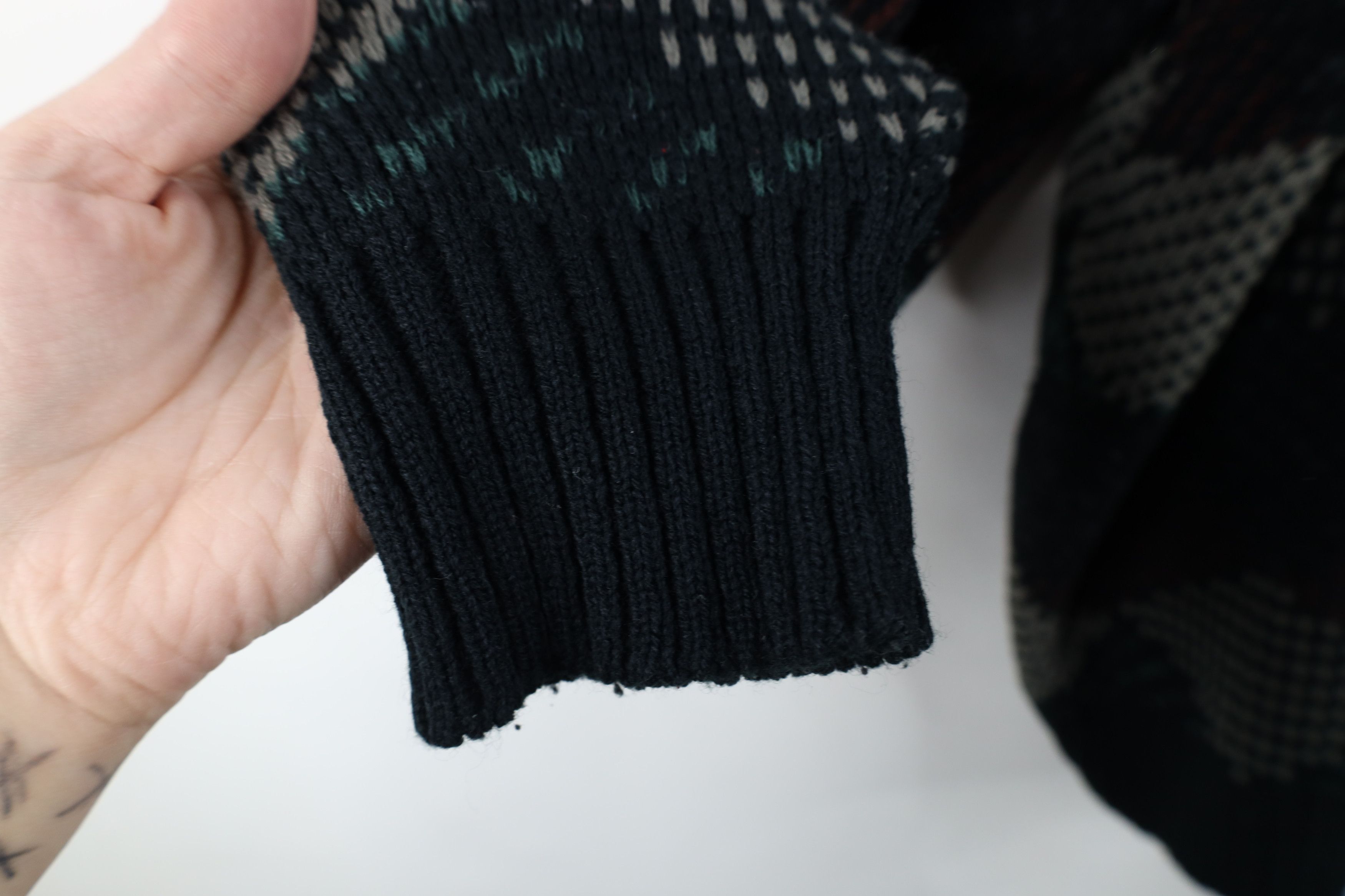 Vintage Vintage 90s Streetwear Diamond Ribbed Knit Crewneck Sweater Size US XXL / EU 58 / 5 - 6 Thumbnail