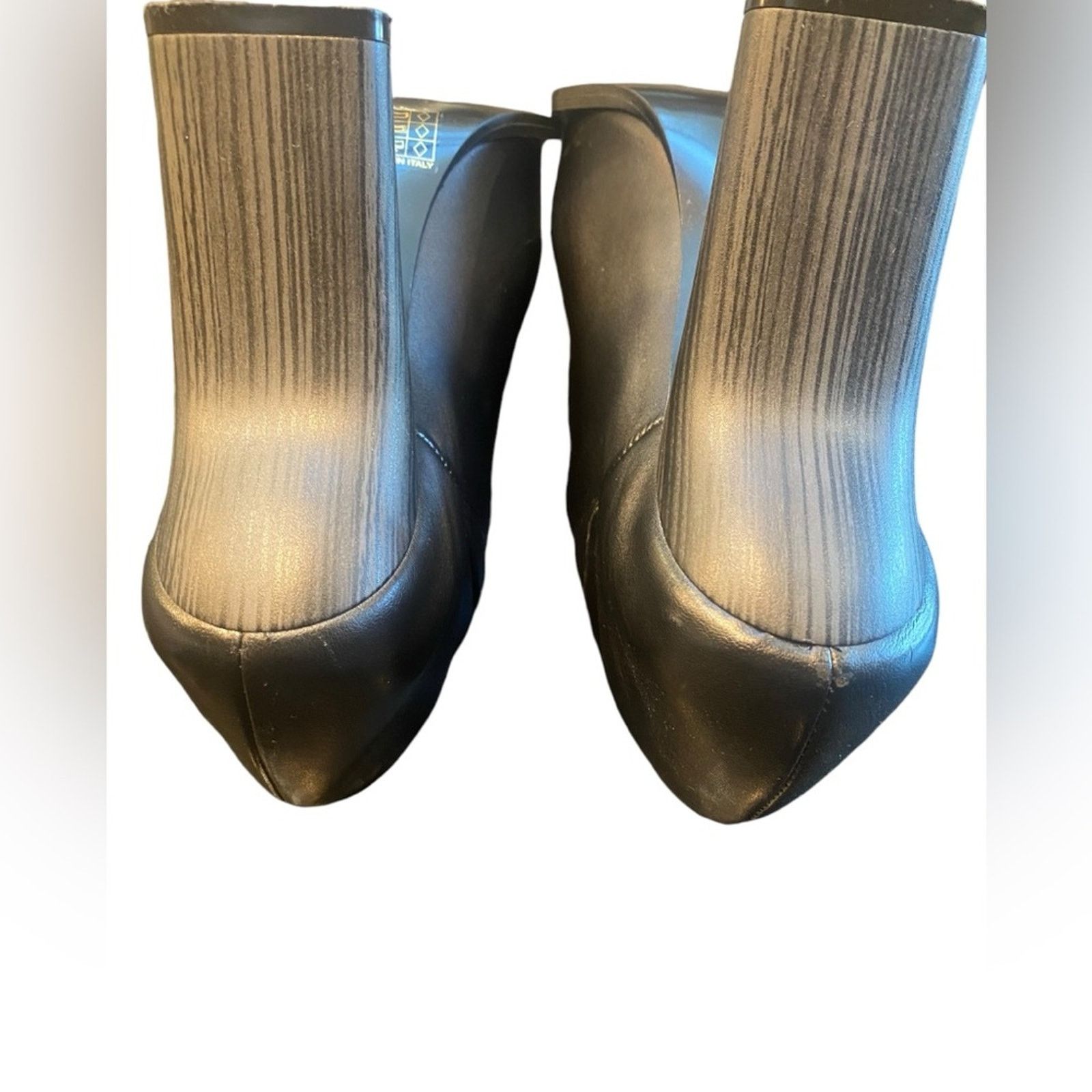 Stella McCartney Stella McCartney Black Leather Metal Tip Square Toe Boot 39 Size US 9 / IT 39 - 9 Thumbnail