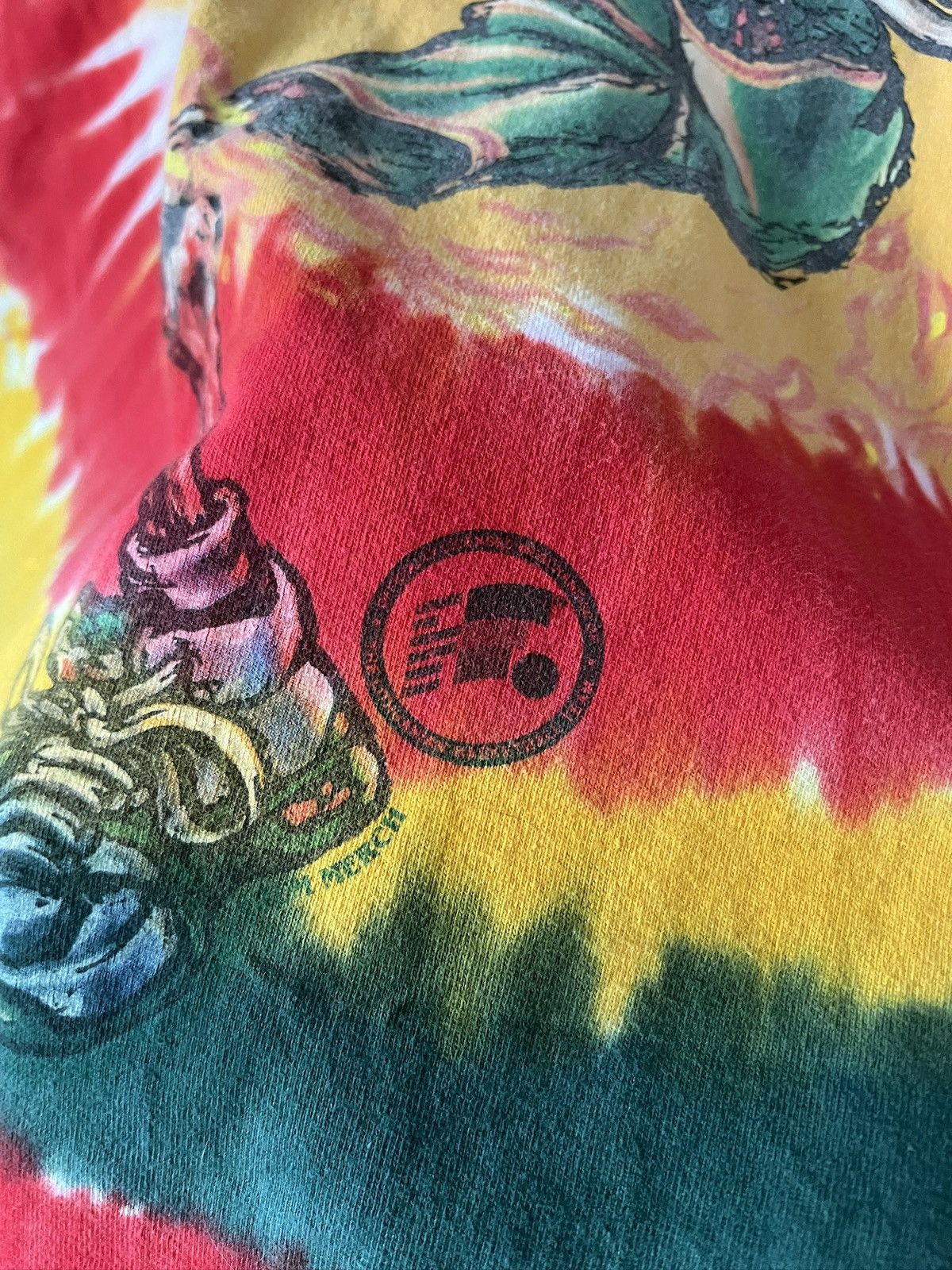 Grateful Dead Vintage 1996 Grateful Dead Liquid Blue Lithuania Tee Size US XL / EU 56 / 4 - 5 Thumbnail