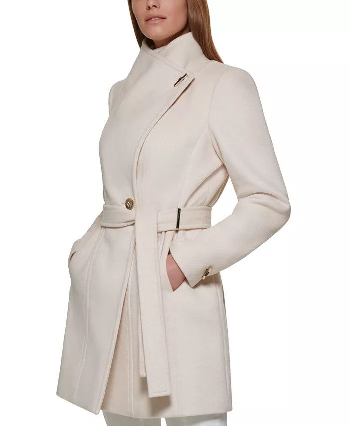 Abercrombie & Fitch Womens Asymmetrical Belted Wrap Coat *$320 RETAIL* Size S / US 4 / IT 40 - 3 Thumbnail