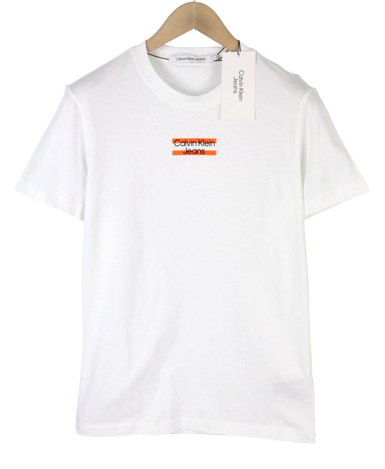 Calvin Klein M White Cotton Tricot Front Logo 87923 Size US M / EU 48-50 / 2 - 3 Thumbnail