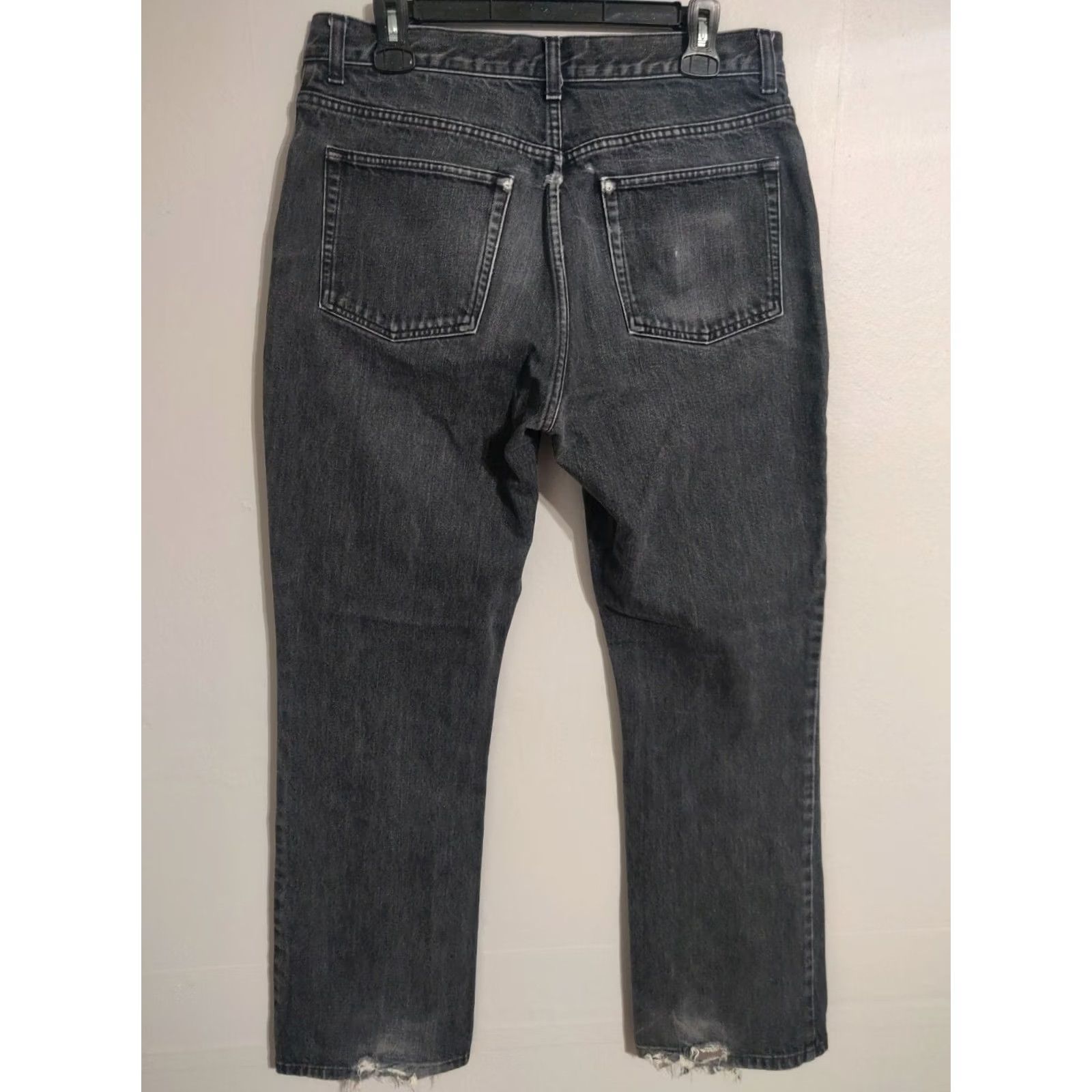 Polo Ralph Lauren VINTAGE Polo Ralph Lauren Button Fly Distressed Black Denim Jeans - Men's 33x32 Denim Jeans Size US S / EU 44-46 / 1 - 3 Thumbnail