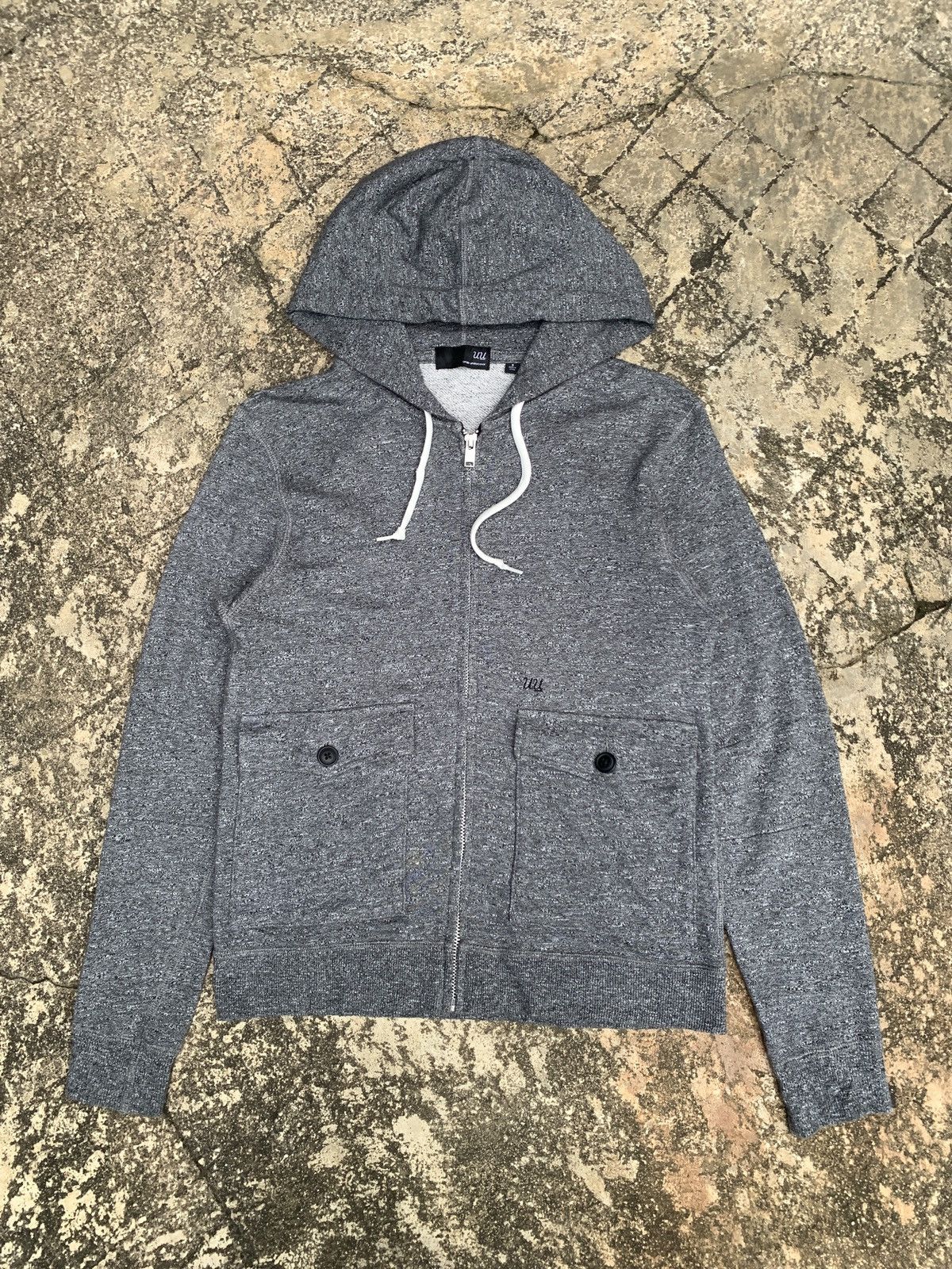 Uniqlo Undercover Grey Double Pocket Heavy Zip up Hoodie