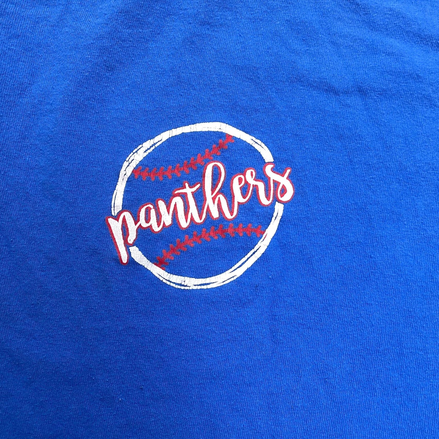 Gildan Gildan Heavy Cotton Shirt Mens XL Blue Panthers Logo Short Sleeve Crew T-Shirt Size US XL / EU 56 / 4 - 3 Thumbnail