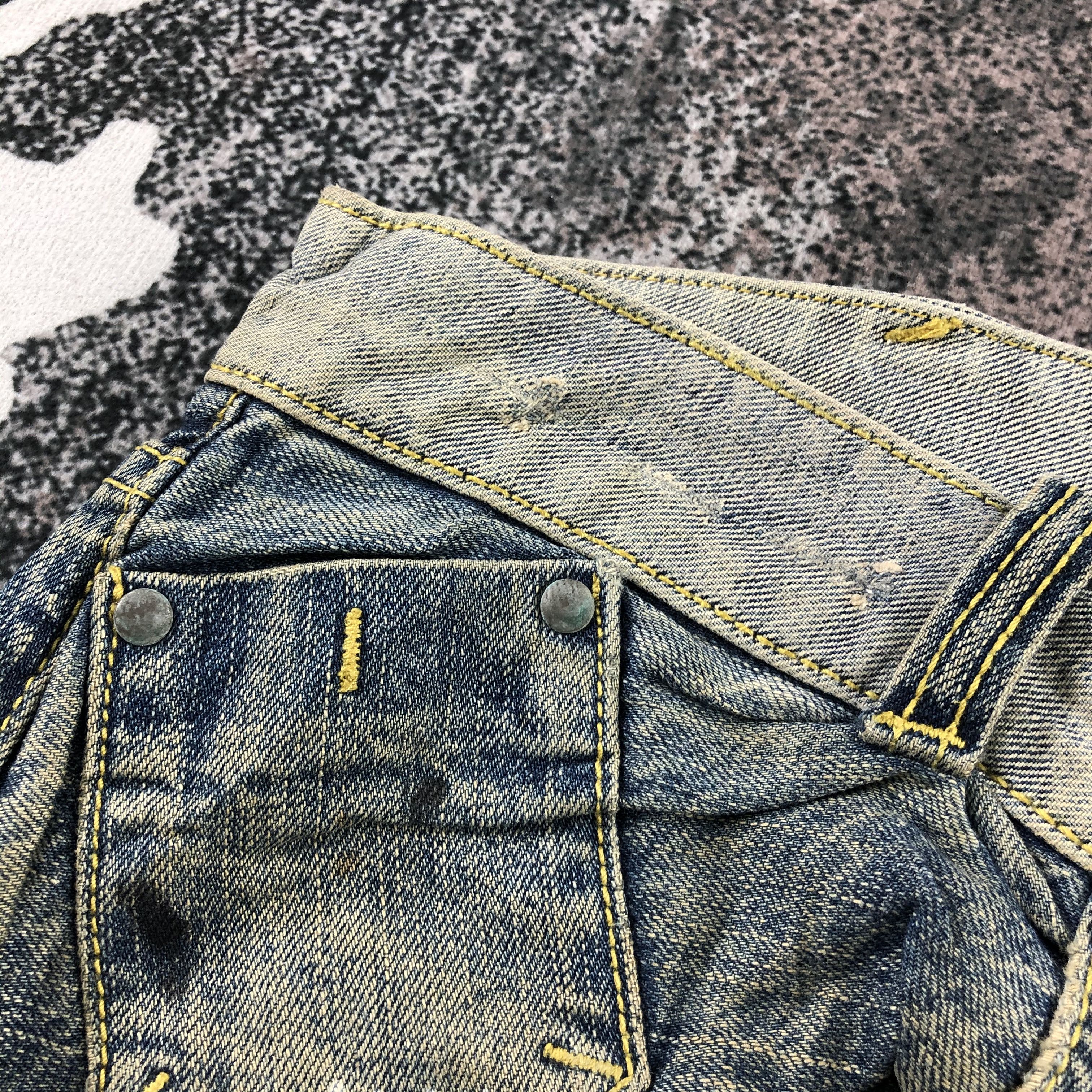 Japanese Brand Real B Voice Jeans Rusty Distressed Denim KJ744 Size US 32 / EU 48 - 12 Thumbnail
