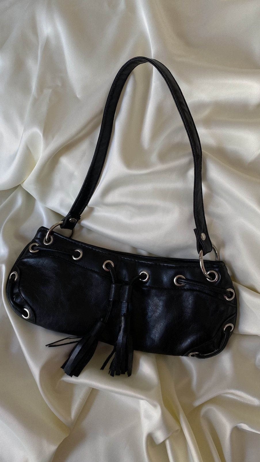 Vintage Vintage black mini leatherette shoulder bag Size ONE SIZE - 3 Thumbnail