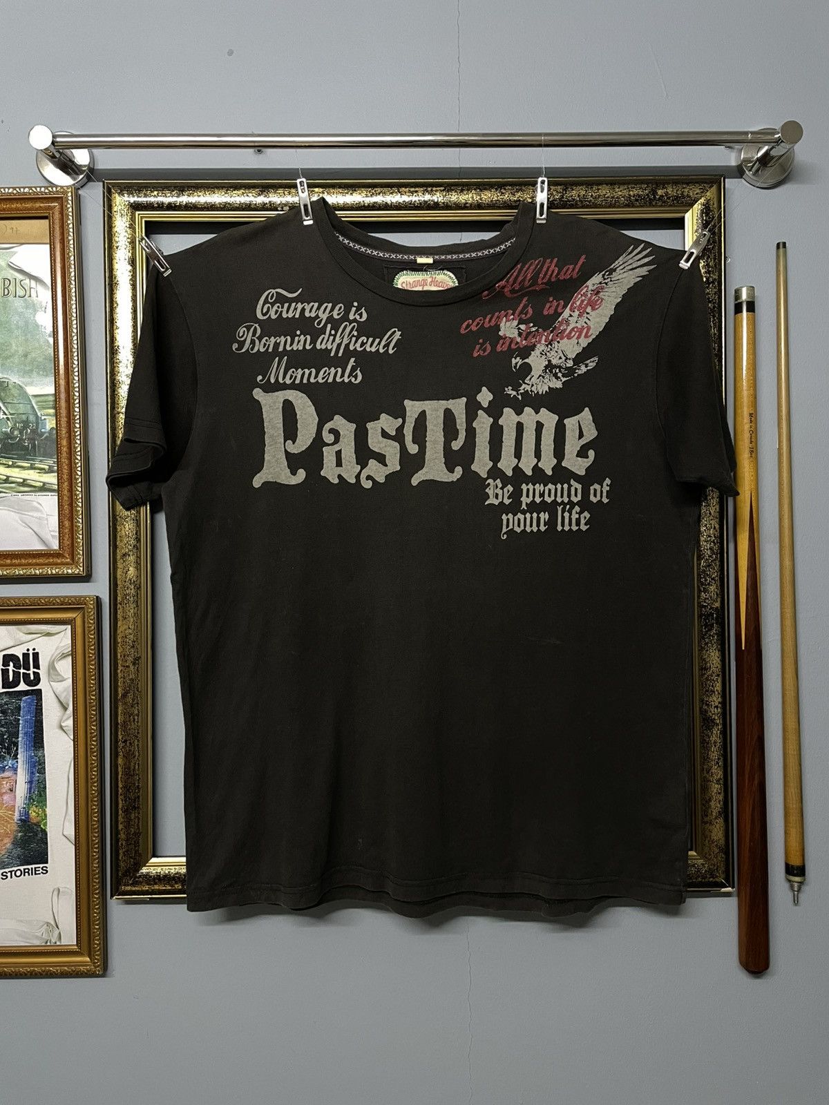Designer × Japanese Brand × Vintage 90 Japan Strange Heaven Past Time Spirit Embroidery Sunfaded Size US L / EU 52-54 / 3 - 6 Thumbnail