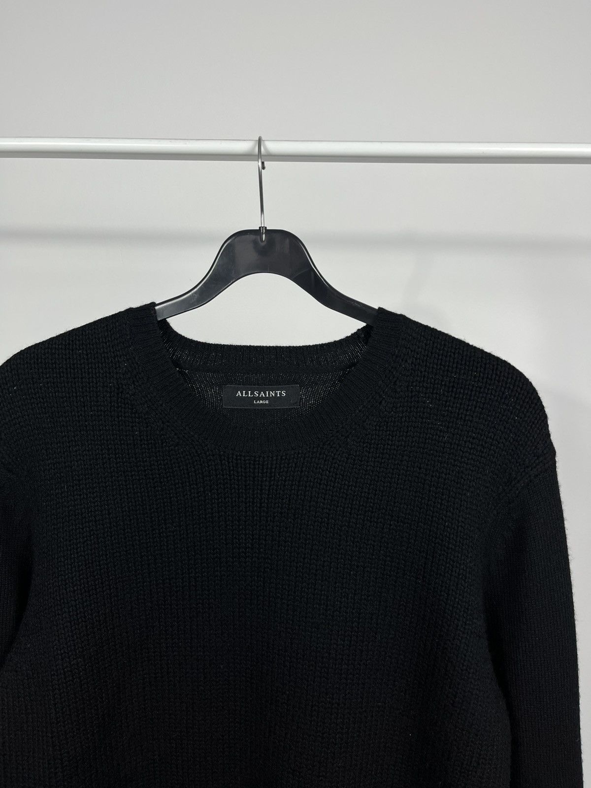 Allsaints AllSaints black wool blend Arley crew knit sweater L Size US L / EU 52-54 / 3 - 3 Thumbnail