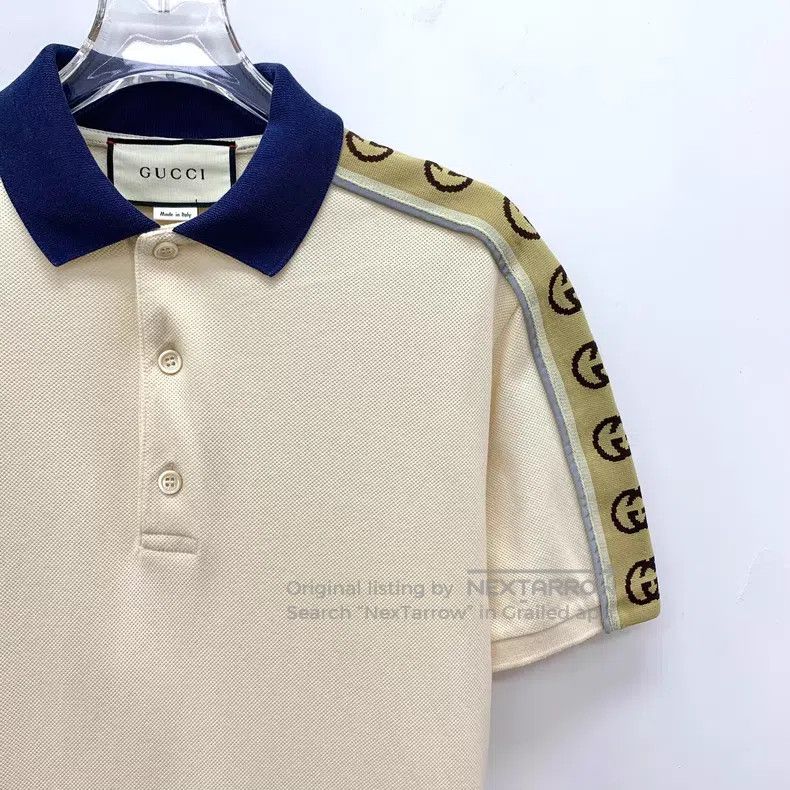 Gucci Gucci Beige double Glogo inlaid reflective strip cotton sh Size US XS / EU 42 / 0 - 3 Thumbnail