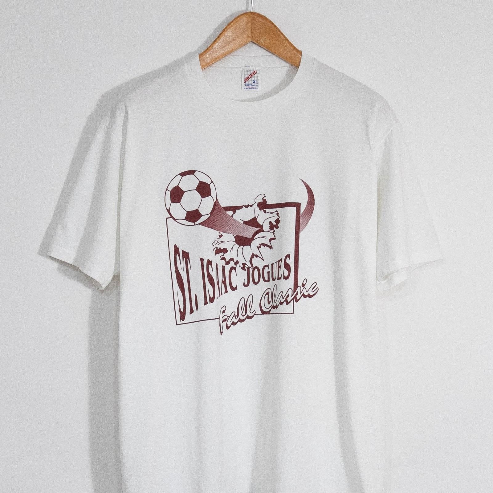Vintage Vintage 90s St Isaac Jogues Soccer T Shirt XL Single Stitch Size US XL / EU 56 / 4 - 2 Thumbnail