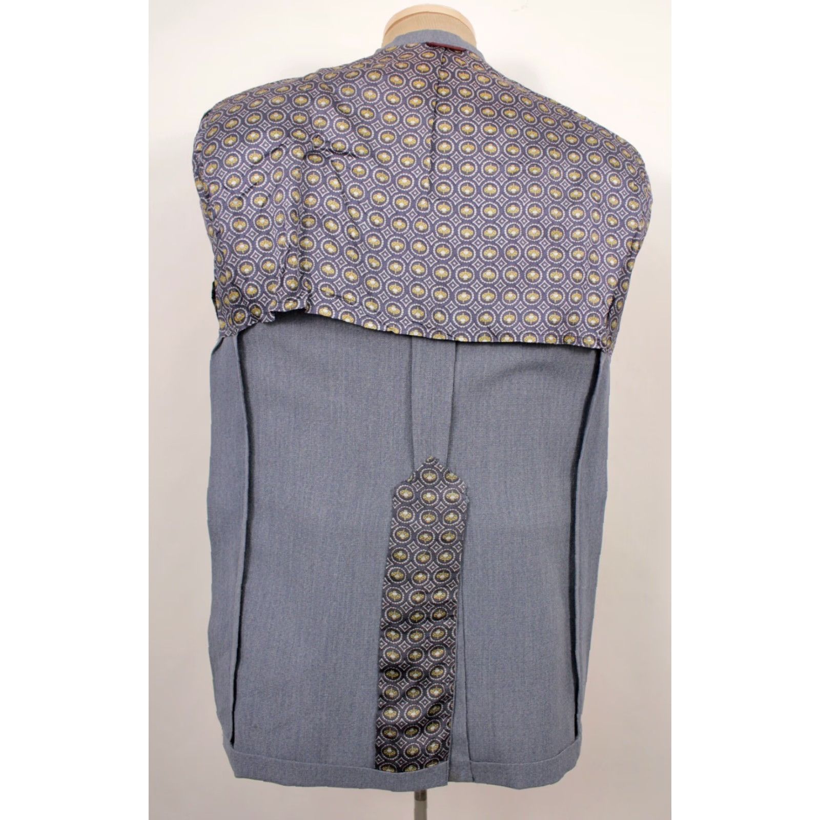 Vintage VINTAGE Mens VTG 70s 2 PC Blue/Grey Leisure Suit Sz M 1970s Disco Polyester Mens Size 40R - 5 Thumbnail