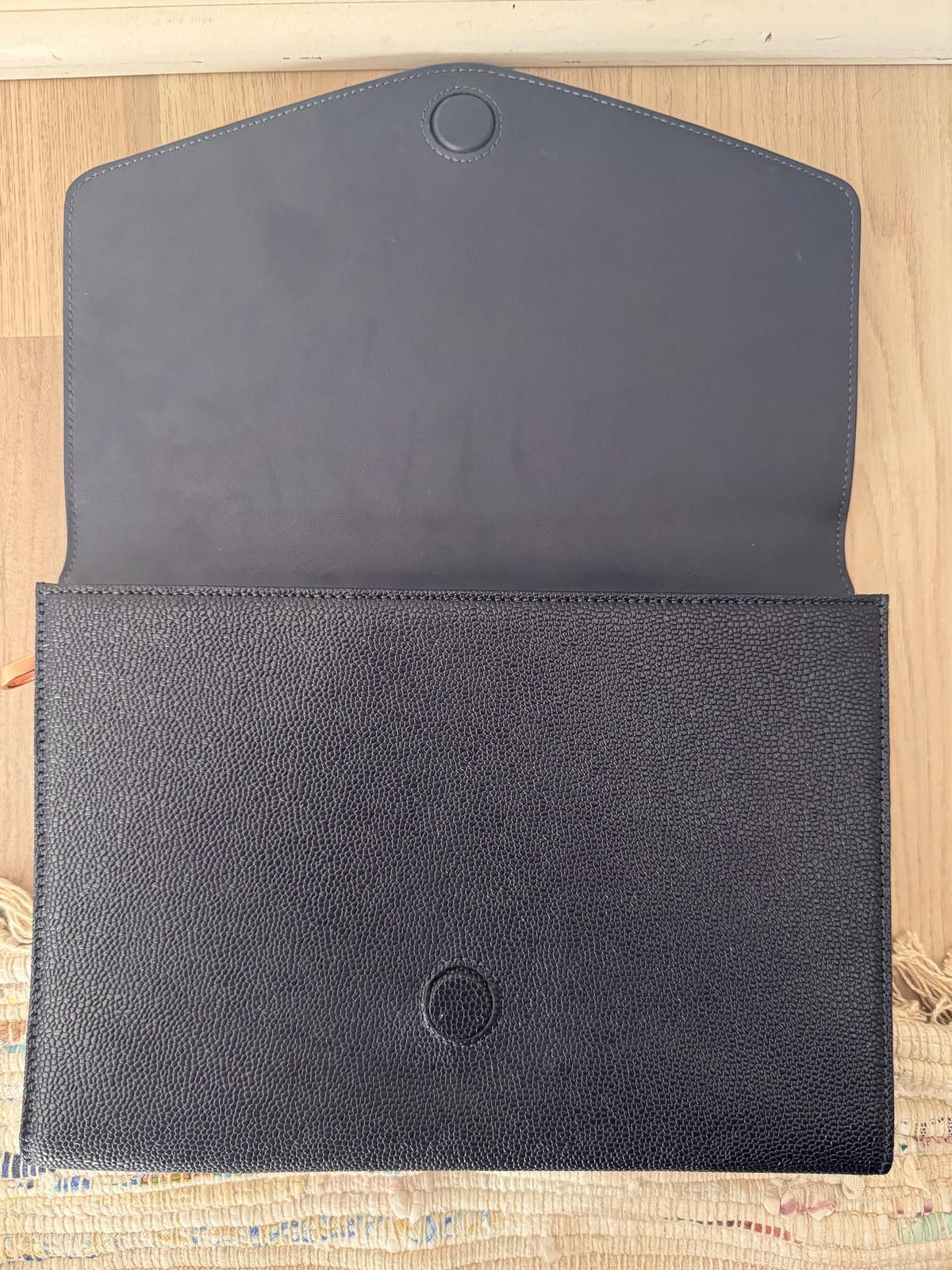 Ted Baker Ted Baker Krystan Leather Envelope Clutch- Navy Size ONE SIZE - 6 Thumbnail