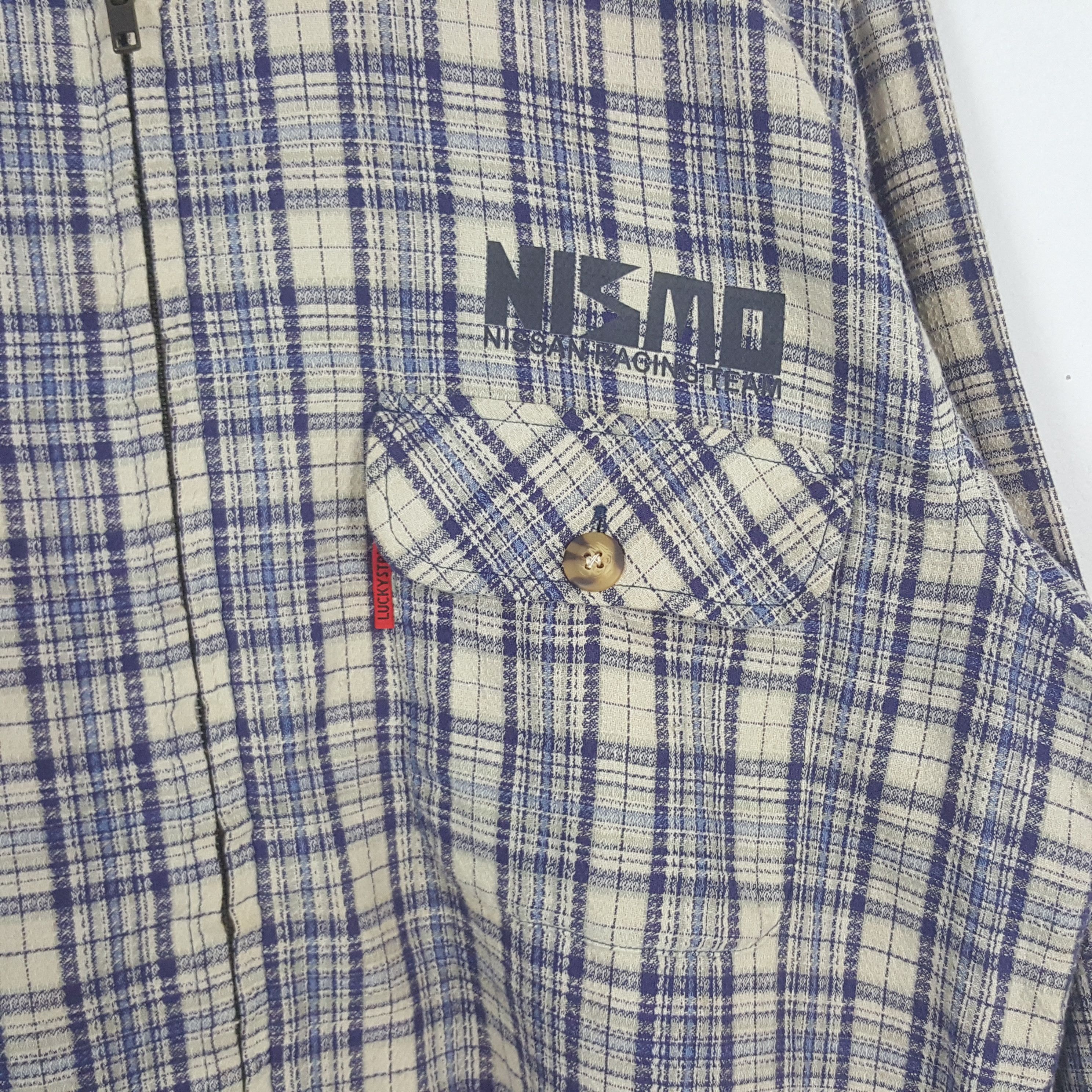 Japanese Brand × Vintage Vintage Lucky Strike Nismo Nissan Racing Team Shirt Jacket Size US L / EU 52-54 / 3 - 4 Thumbnail