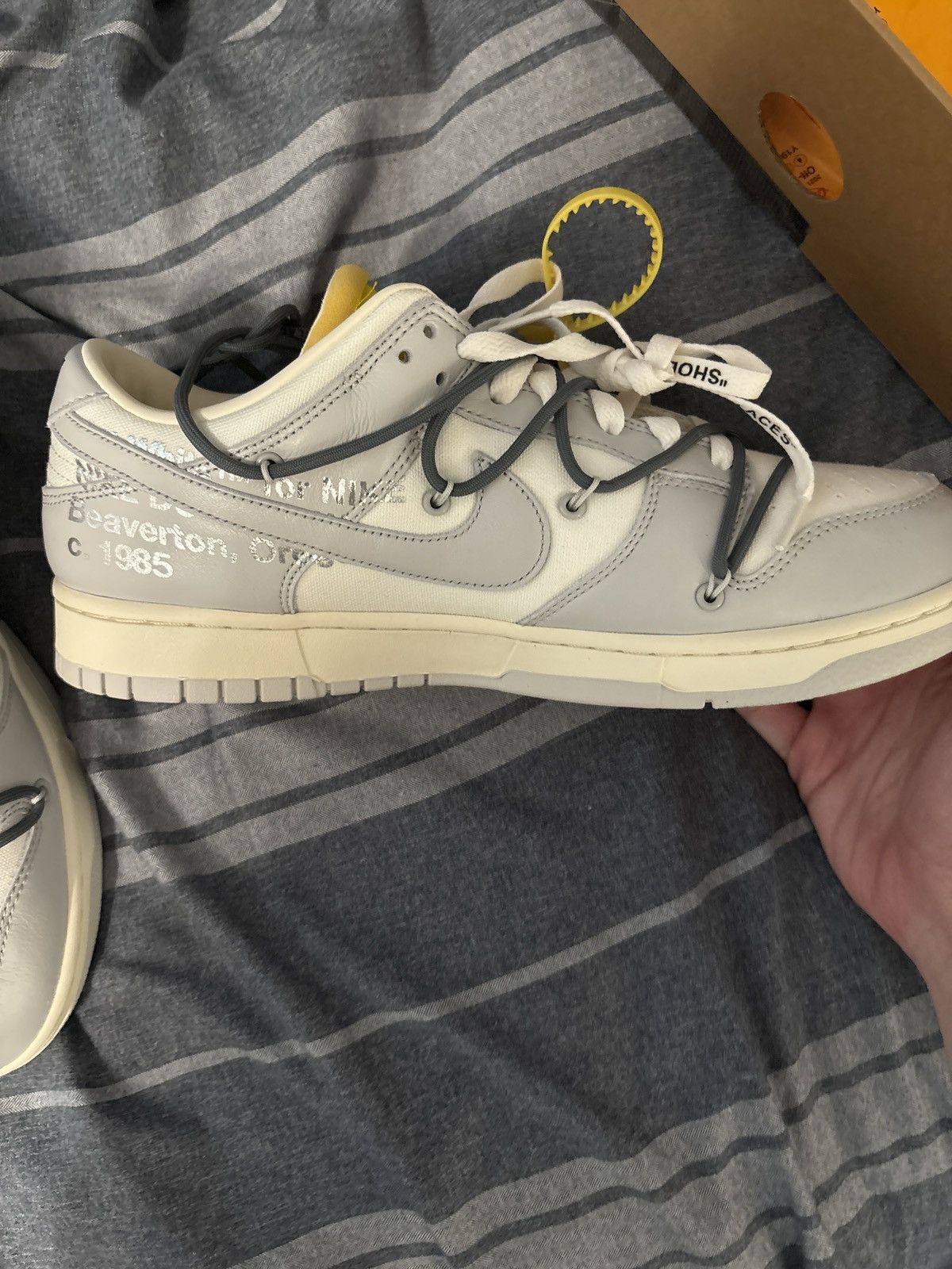 Off-White × Virgil Abloh Nike Off-White Dunk Lot 41/50 Size US 12 / EU 45 - 4 Thumbnail