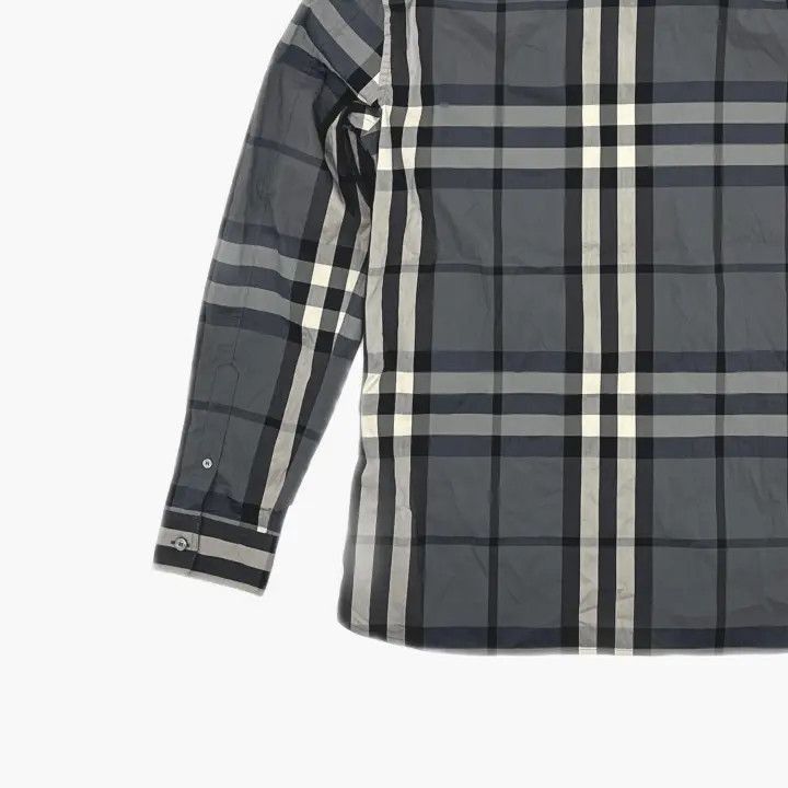 Burberry Burberry Burberry Gray Plaid Long Sleeve Shirt-2507 Size US M / EU 48-50 / 2 - 2 Thumbnail
