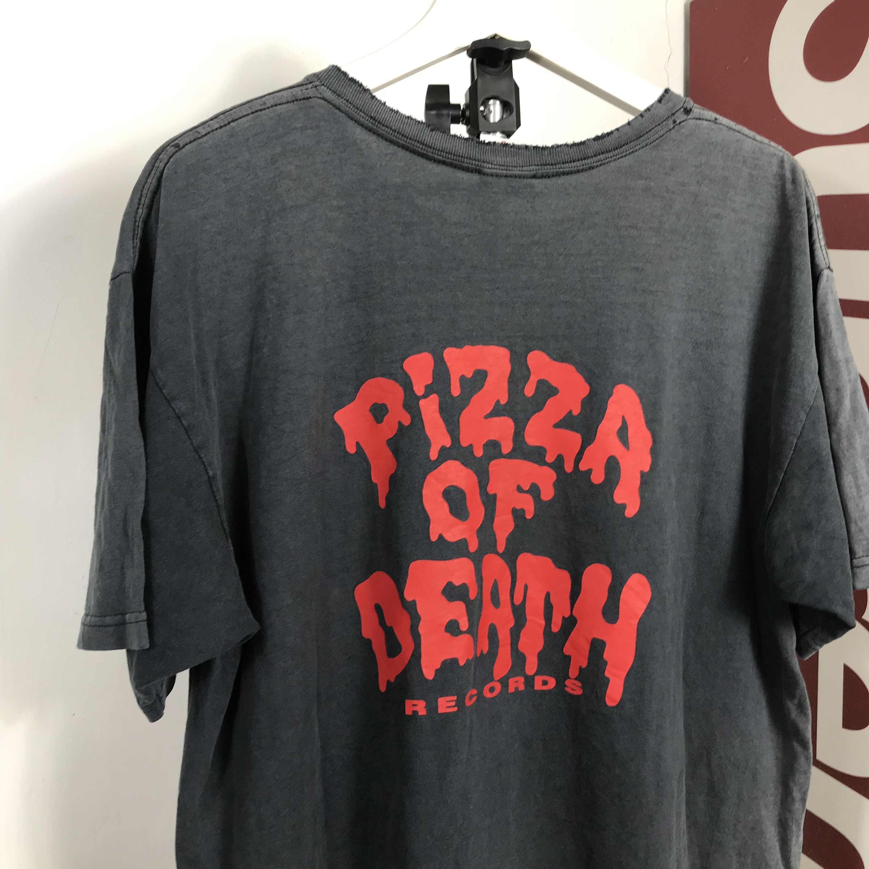 90S THRASHED PIZZA OF DEATH RECORDS FUCK KEN PROMO TEE